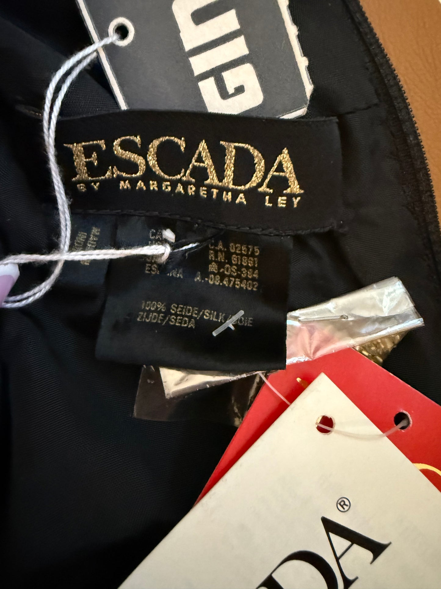 Escada by Silk Margaretha Ley vintage hand beaded and embroidered dress