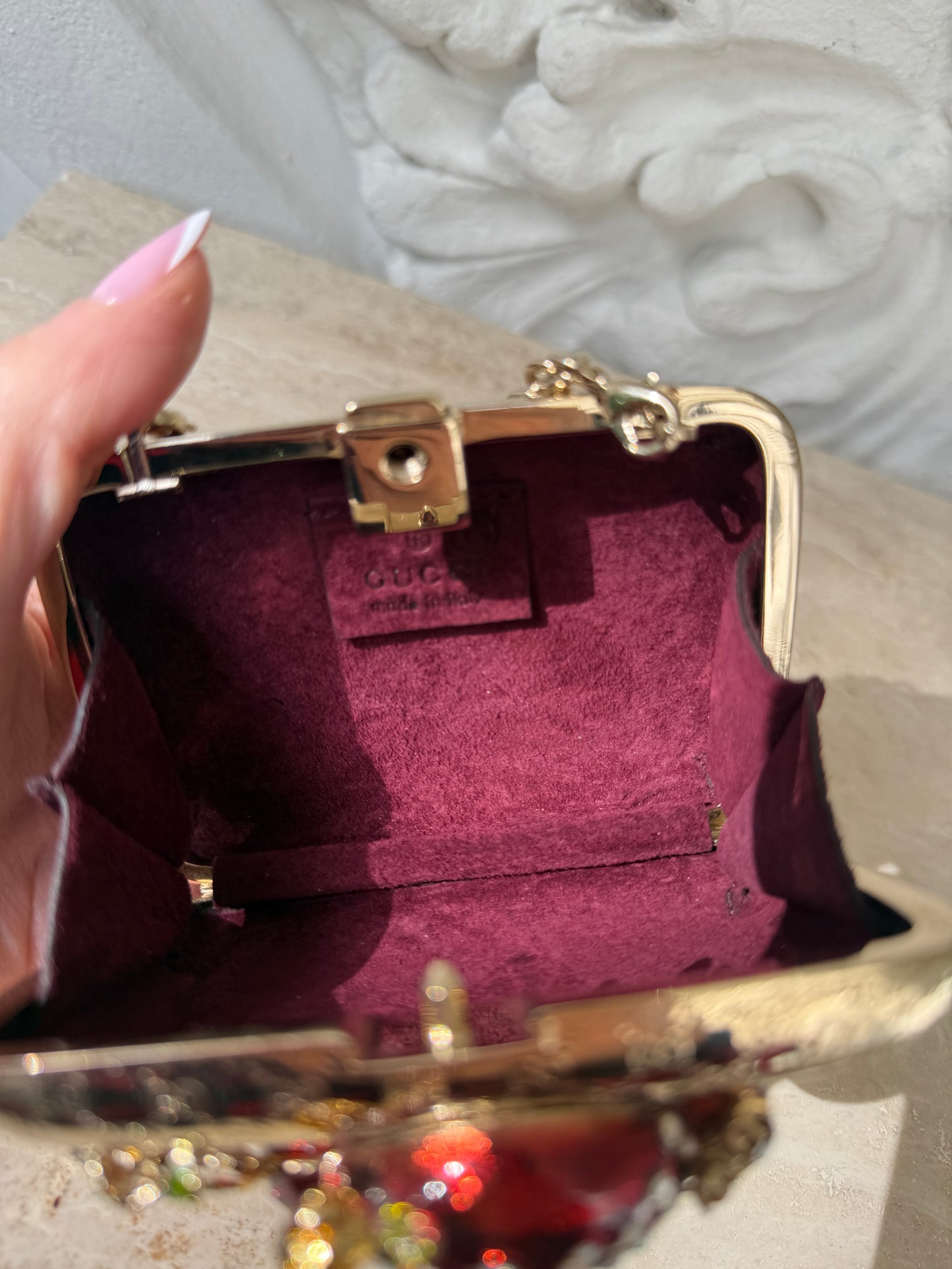 Extremely rare Gucci by Tom Ford jeweled purse bag mushrooms work of art