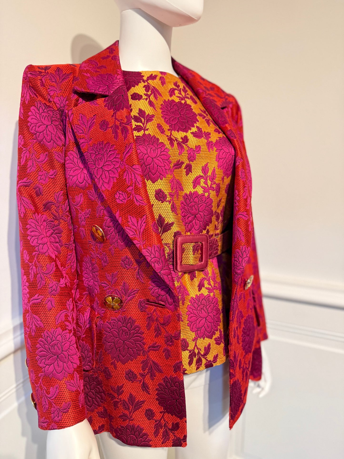 Documented Yves Saint Laurent Rive Gauche Runway brocade jacket blazer AW 1992/1993