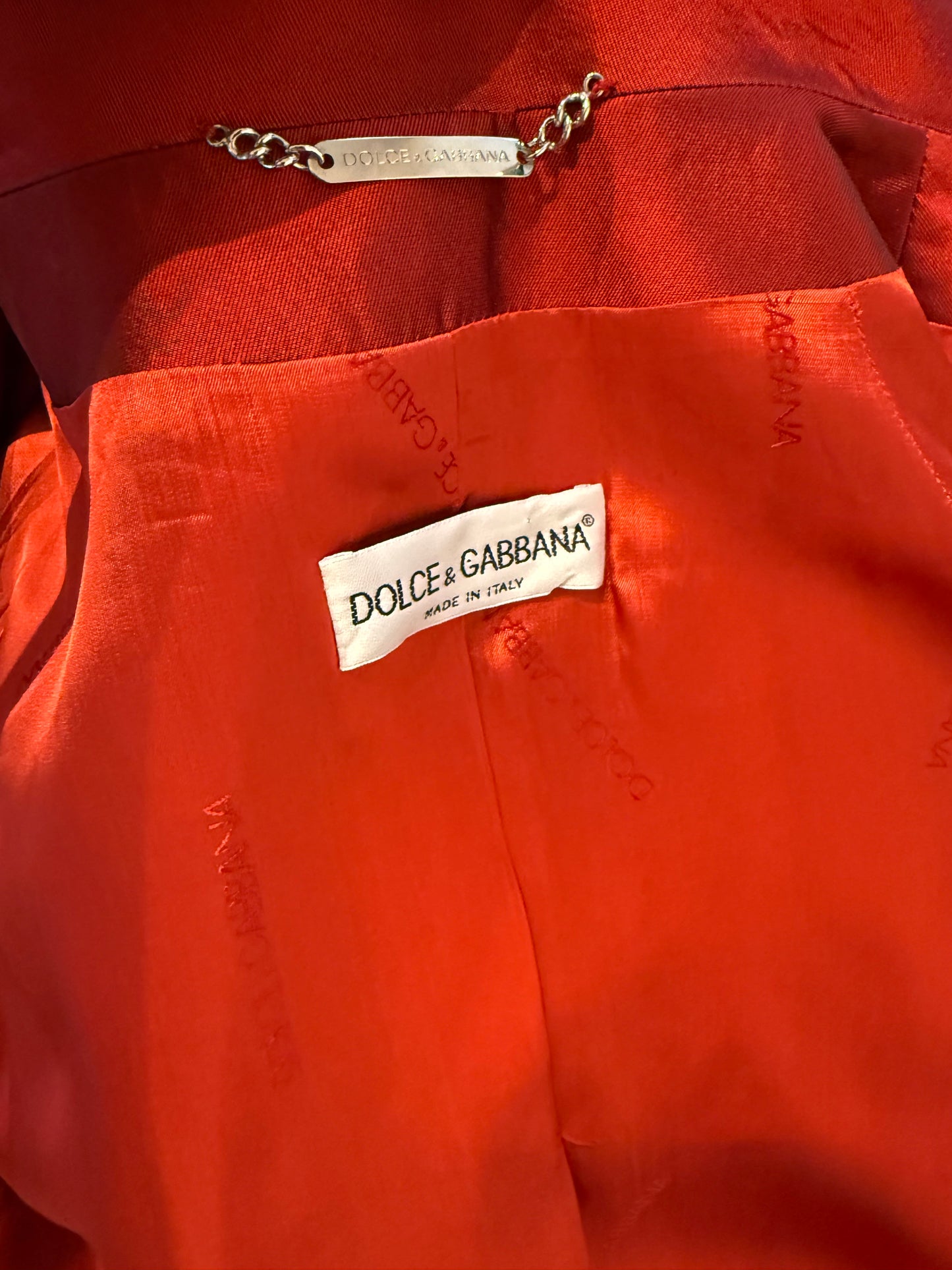 Documented Early Dolce&Gabbana Runway Silk Jacket SS 1996 worn by Yasmeen Ghauri