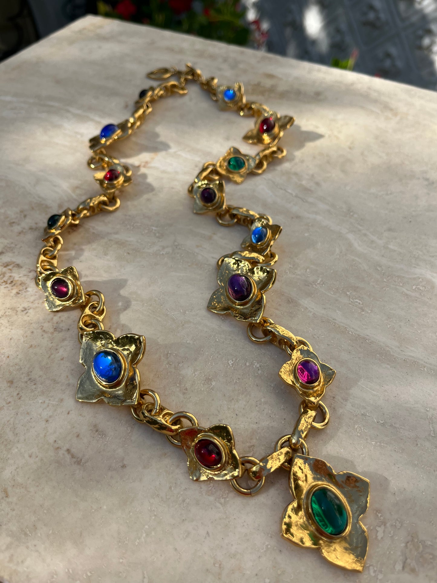 Vintage Yves Saint Laurent Sautoir necklace belt by Robert Goossens