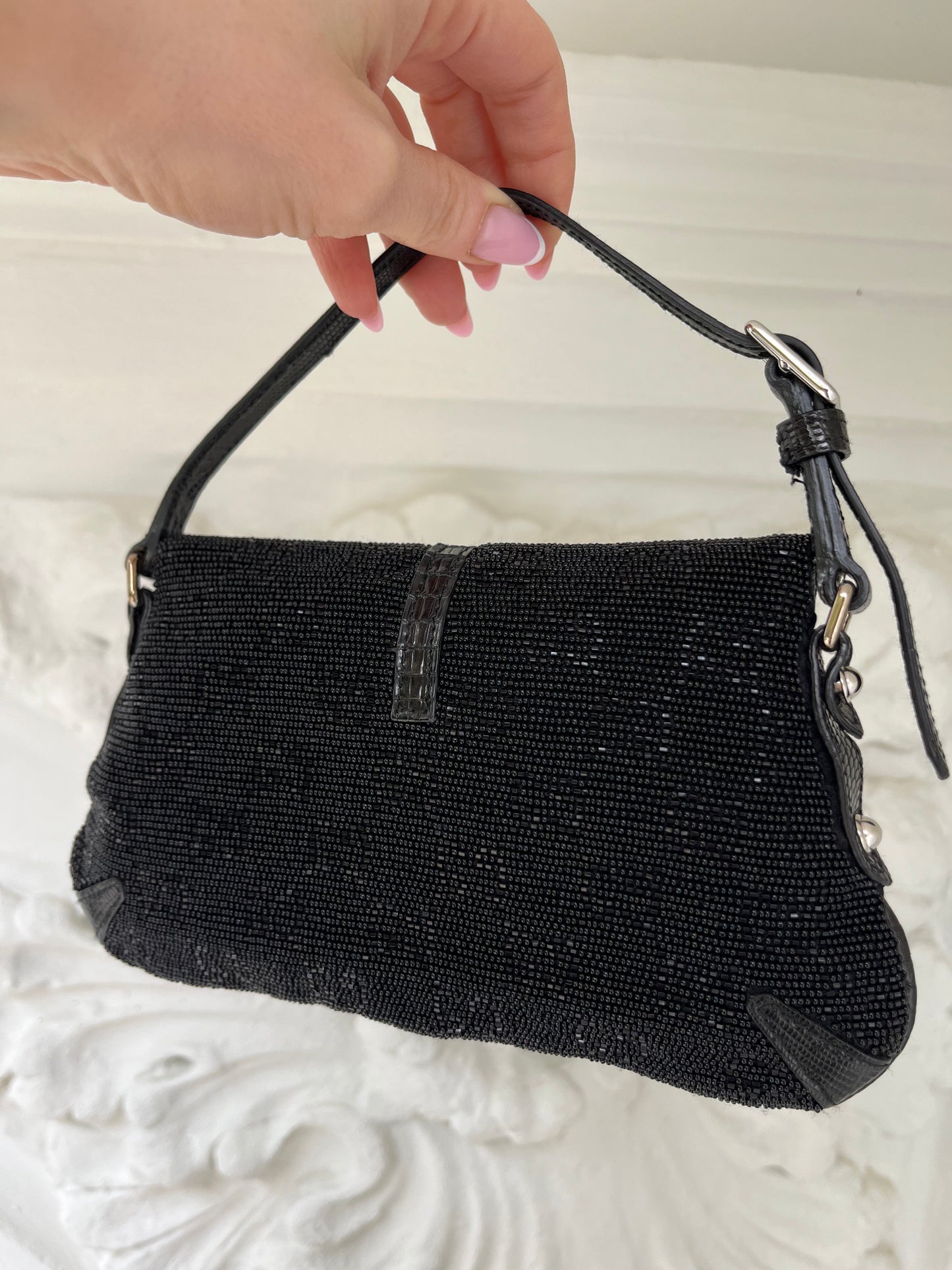 Rare 2000’s Gucci by Tom Ford interlocking GG beaded micro-bag, pochette