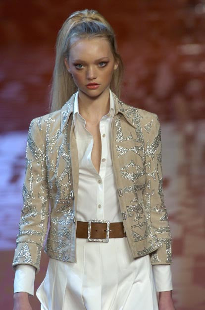 Rare Valentino Garavani S/S 2005 Runway suede embroidered embellished beaded glitter jacket
