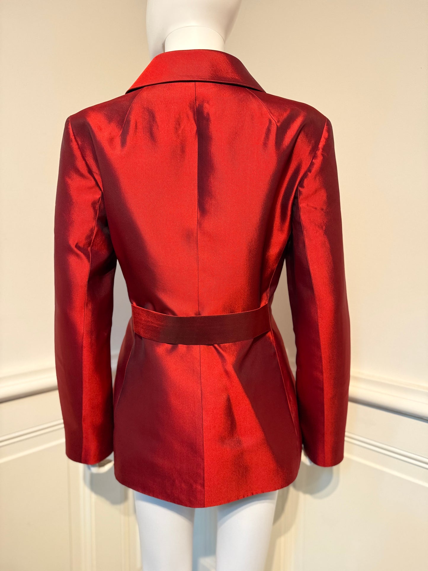Documented Early Dolce&Gabbana Runway Silk Jacket SS 1996 worn by Yasmeen Ghauri