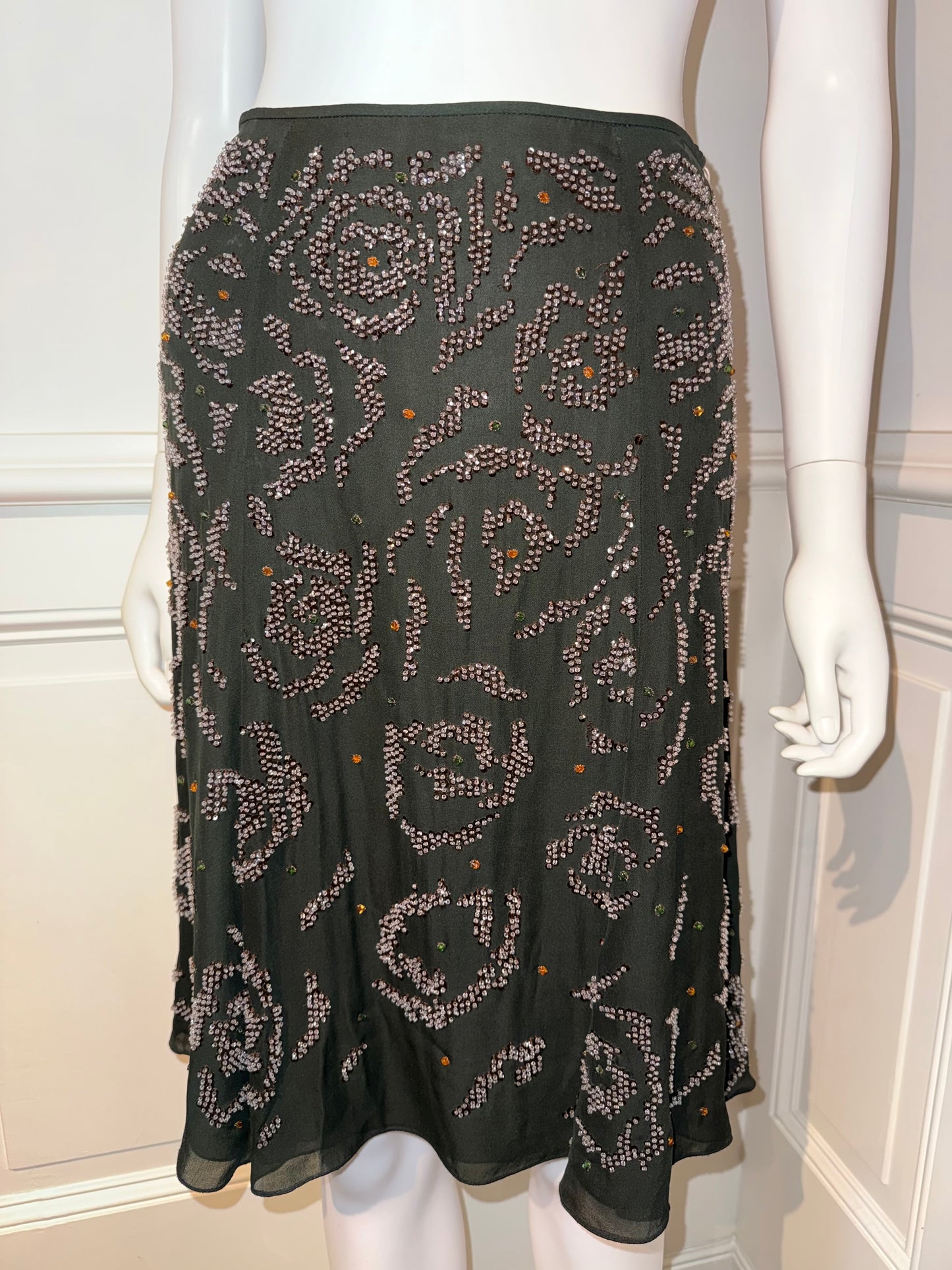 Vintage Valentino beaded embellished skirt new/with tags
