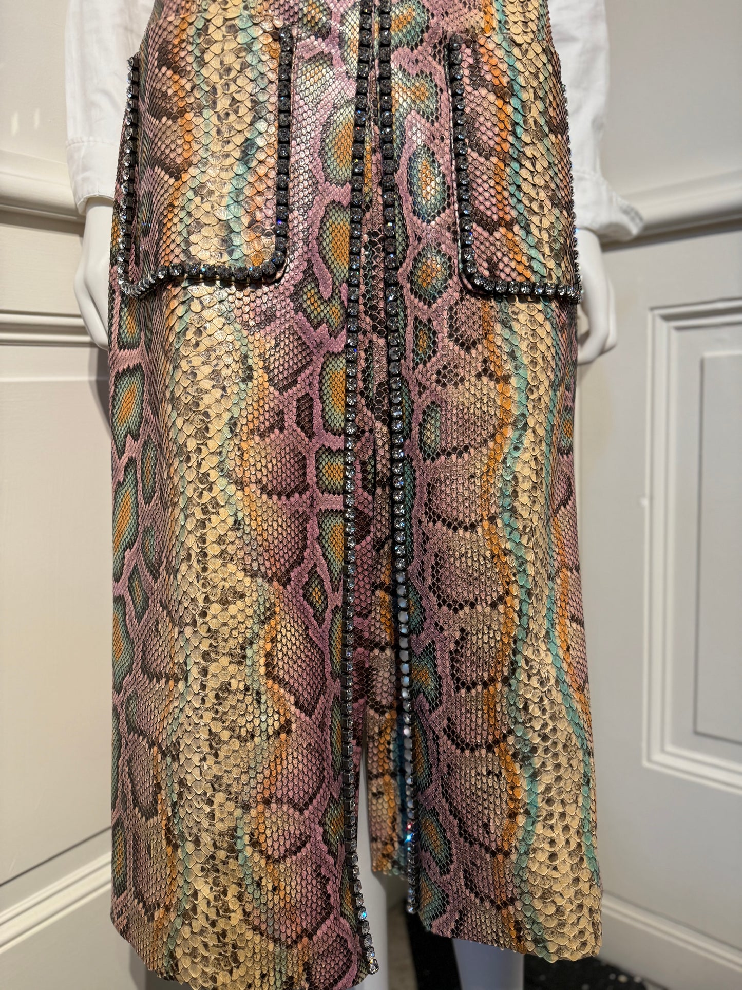 Gucci by Alessandro Michele Runway Fall/Winter 2017 Python skin crystals skirt
