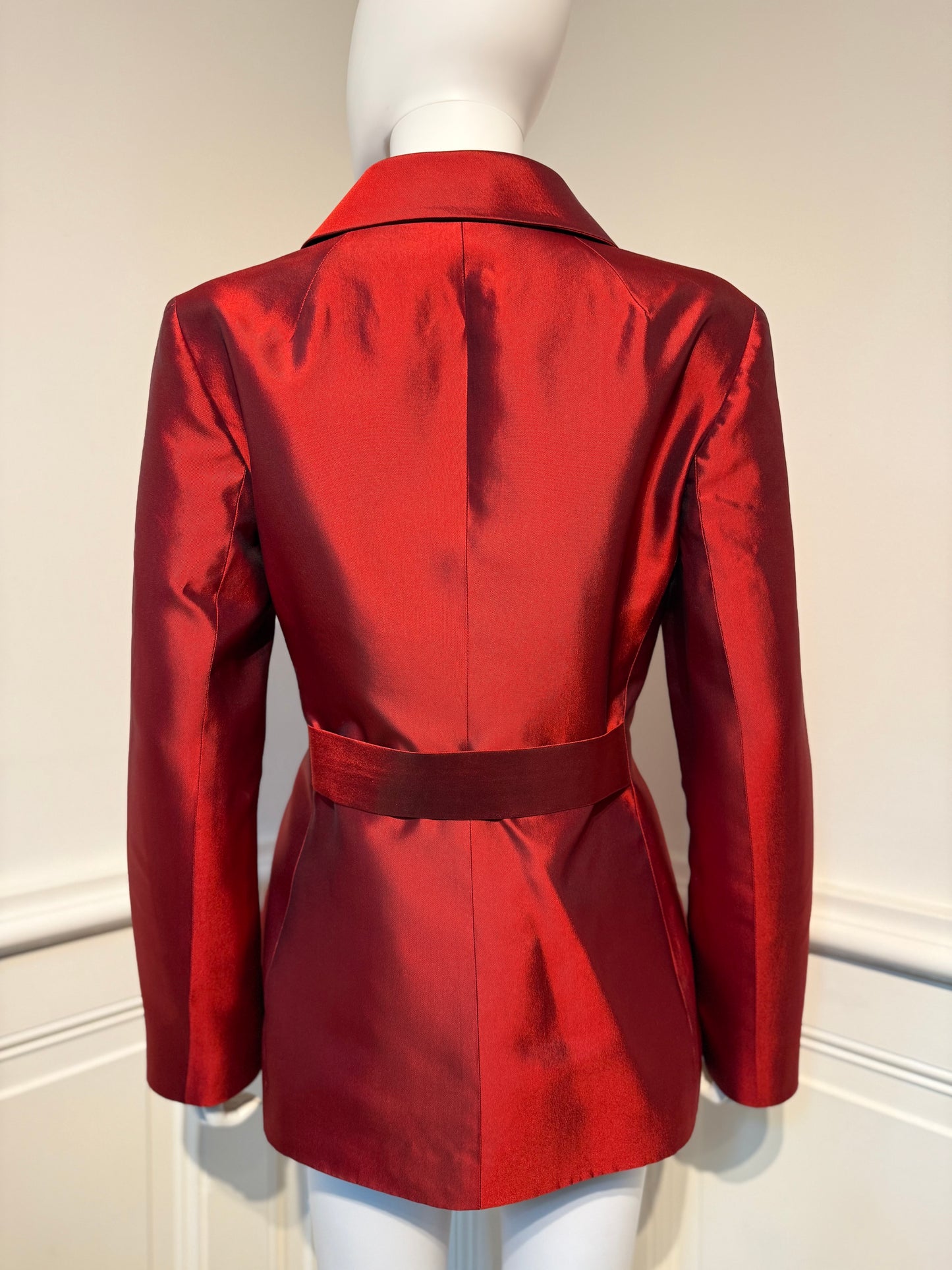 Documented Early Dolce&Gabbana Runway Silk Jacket SS 1996 worn by Yasmeen Ghauri