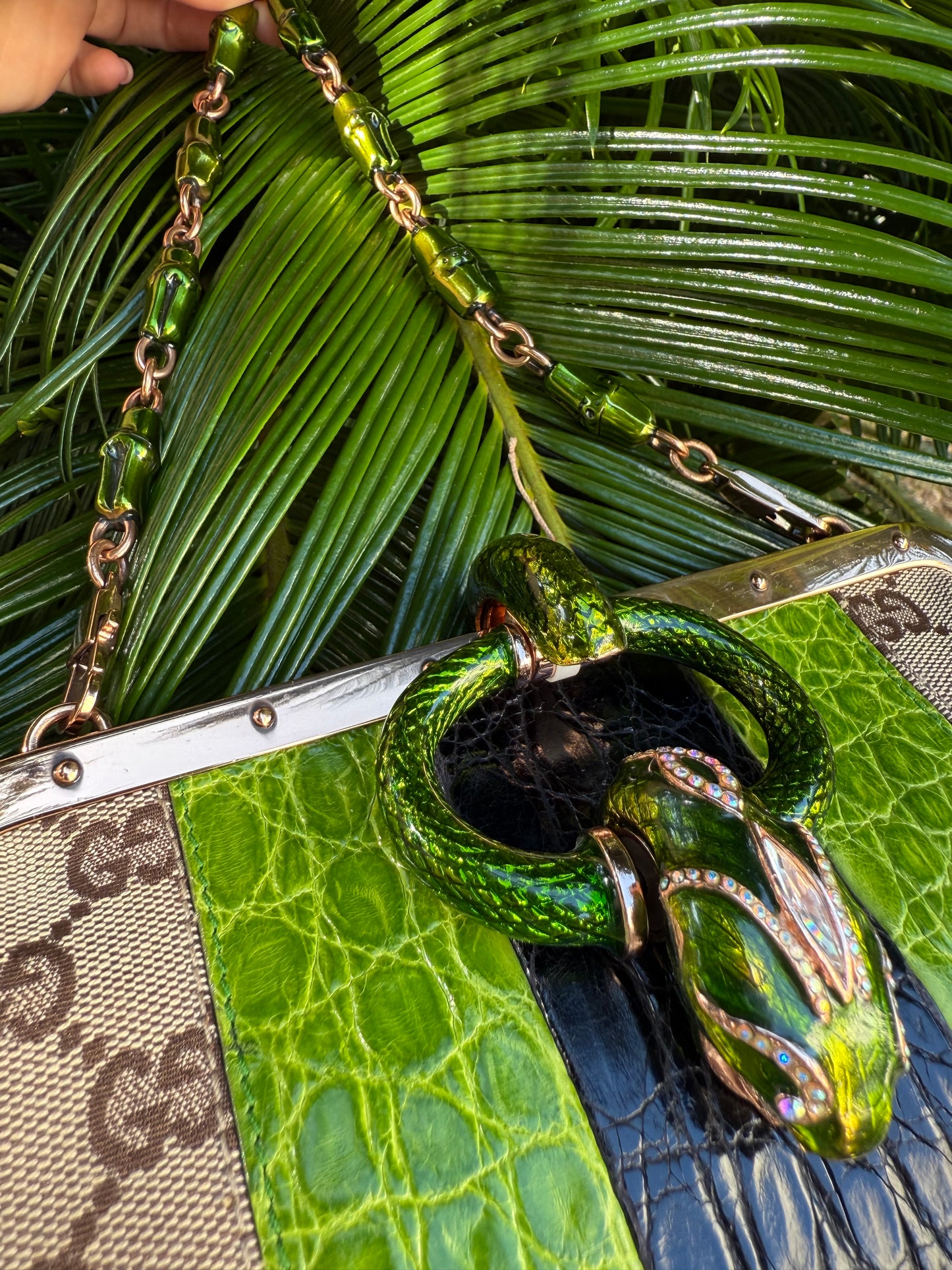 Rare Gucci Dragon clutch purse bag Runway SS 2004 by Tom Ford