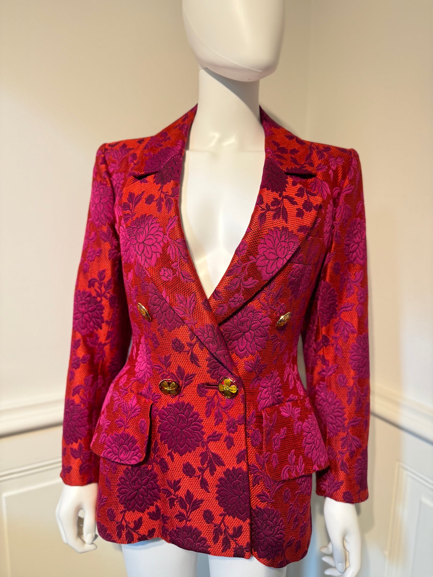 Documented Yves Saint Laurent Rive Gauche Runway brocade jacket blazer AW 1992/1993