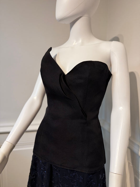 Gorgeous Yves Saint Laurent Rive Gauche vintage Silk top corset bustier