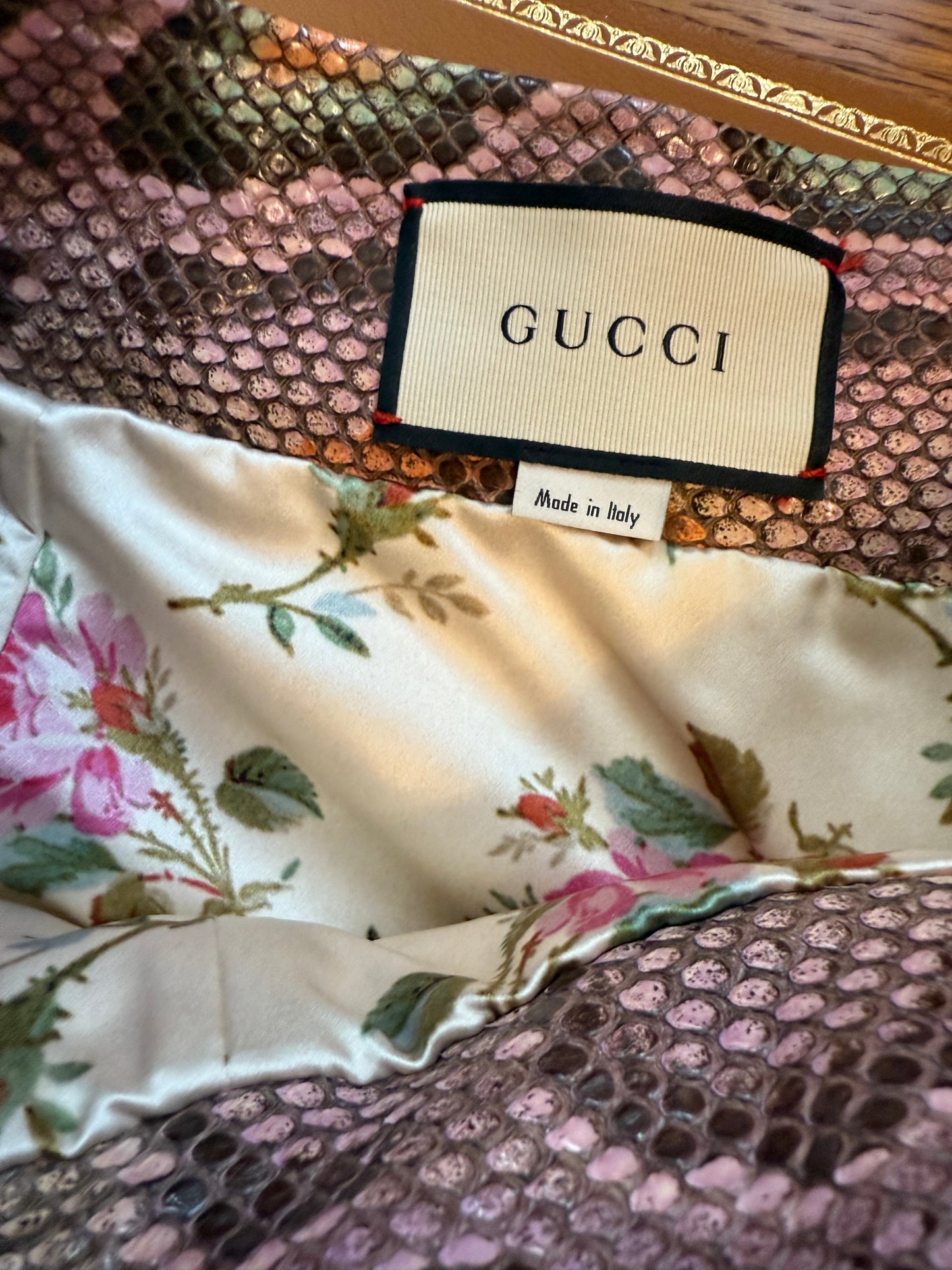 Gucci by Alessandro Michele Runway Fall/Winter 2017 Python skin crystals skirt