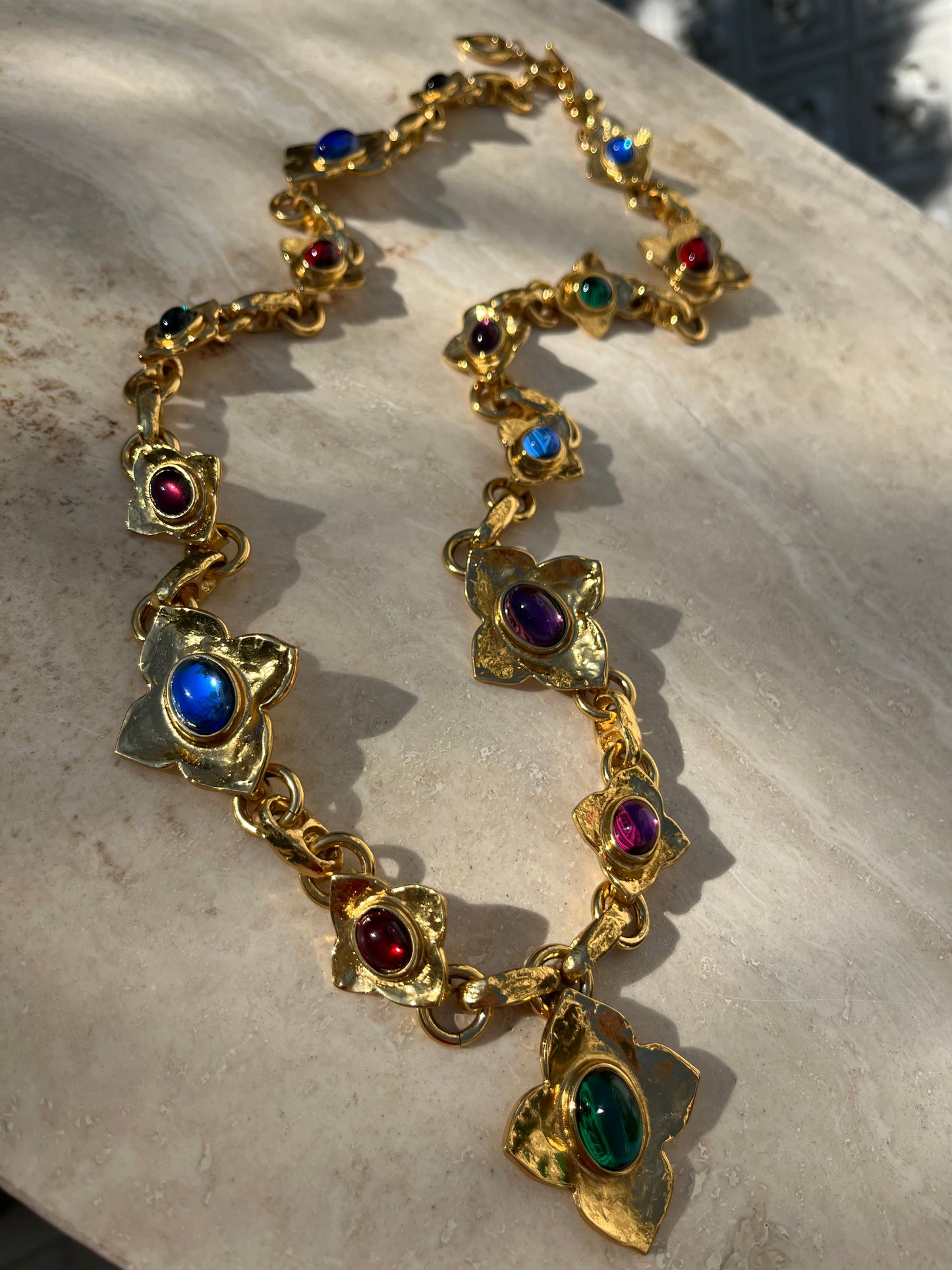 Vintage Yves Saint Laurent Sautoir necklace belt by Robert Goossens