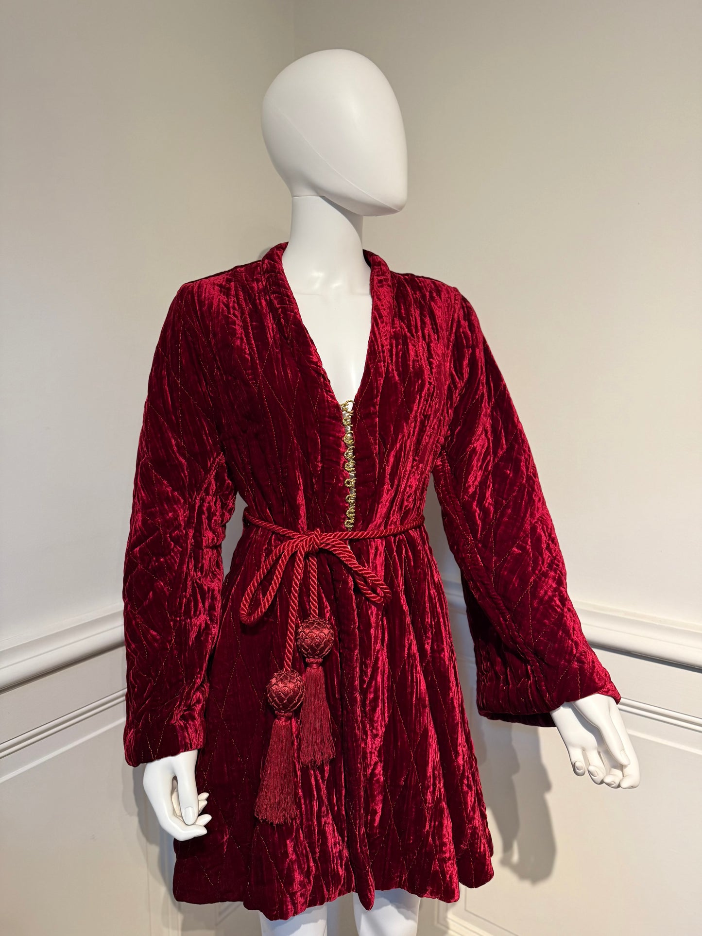 Rare Christian Dior by Gianfranco Ferre Runway Fall/Winter 1994/1995 Velvet Coat
