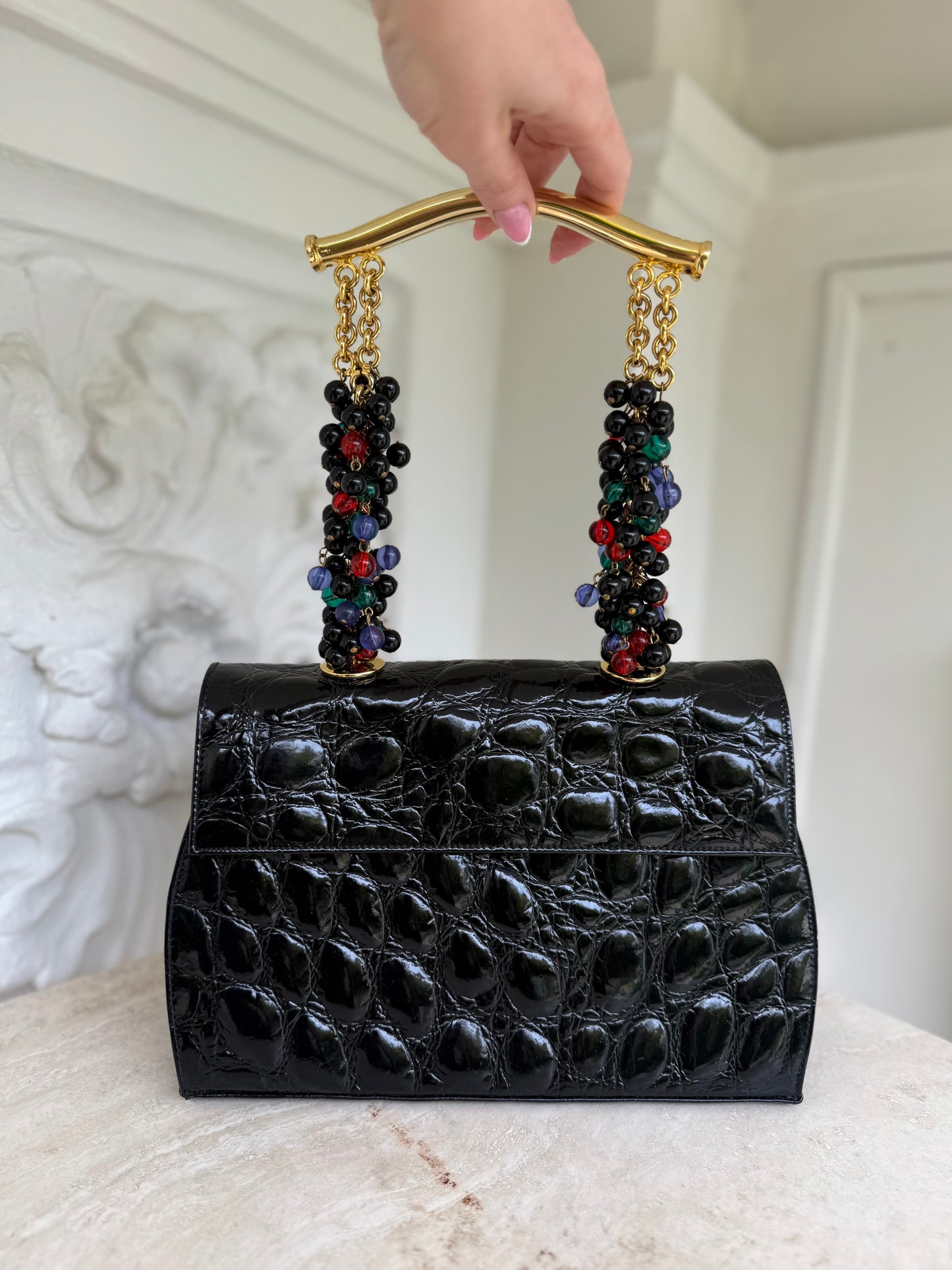 Extremely rare Gianni Versace Spring/Summer 1991 limited edition jeweled handbag