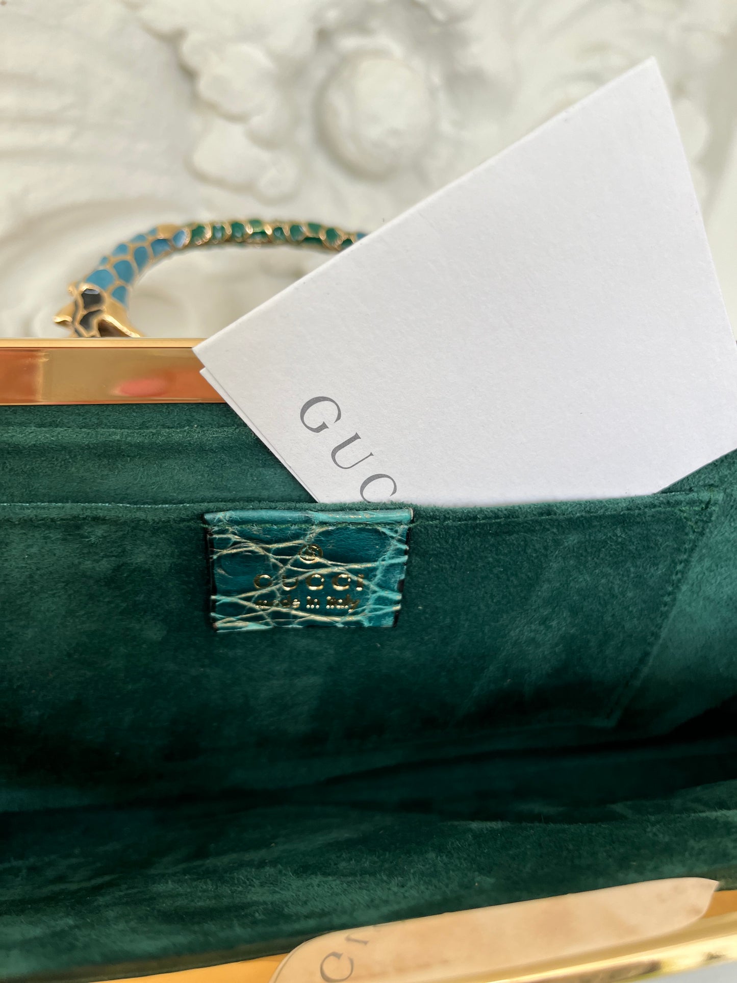 Iconic extremely rare Tom Ford for Gucci Damask « Dragon » purse clutch FW 2004