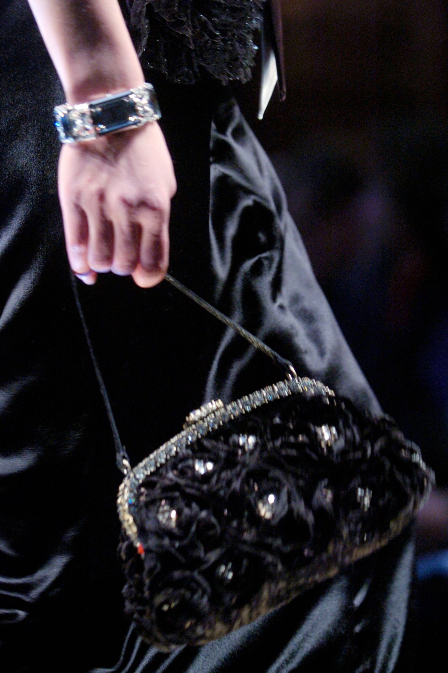 Rare Valentino Fall/Winter 2005 black mink fur purse