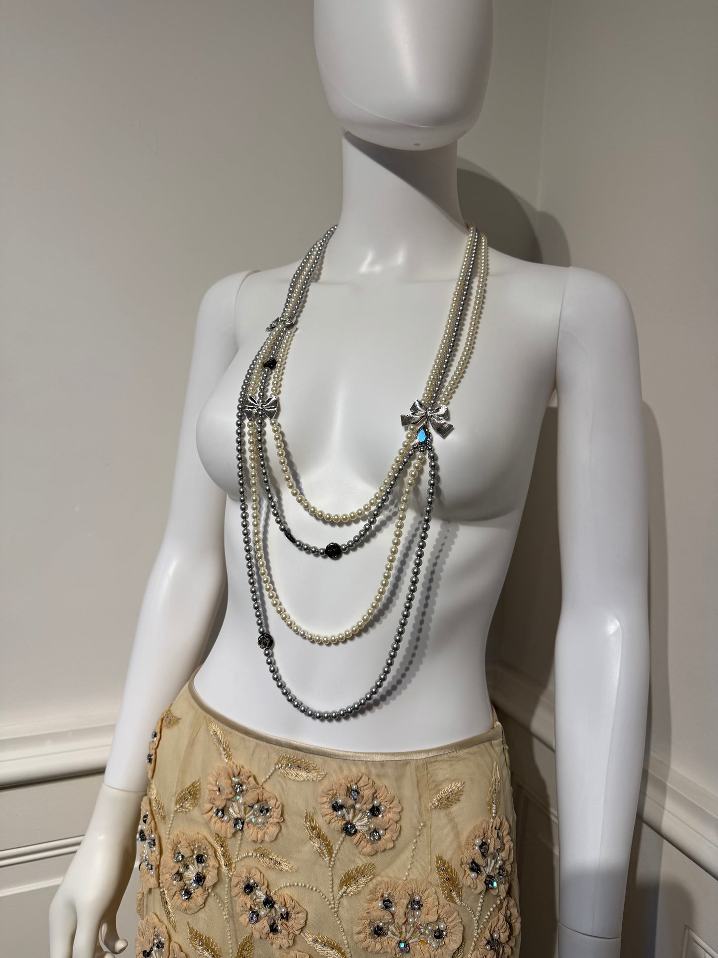 Christian Dior by John Galliano SS 2004 gorgeous baroque pearls long necklace