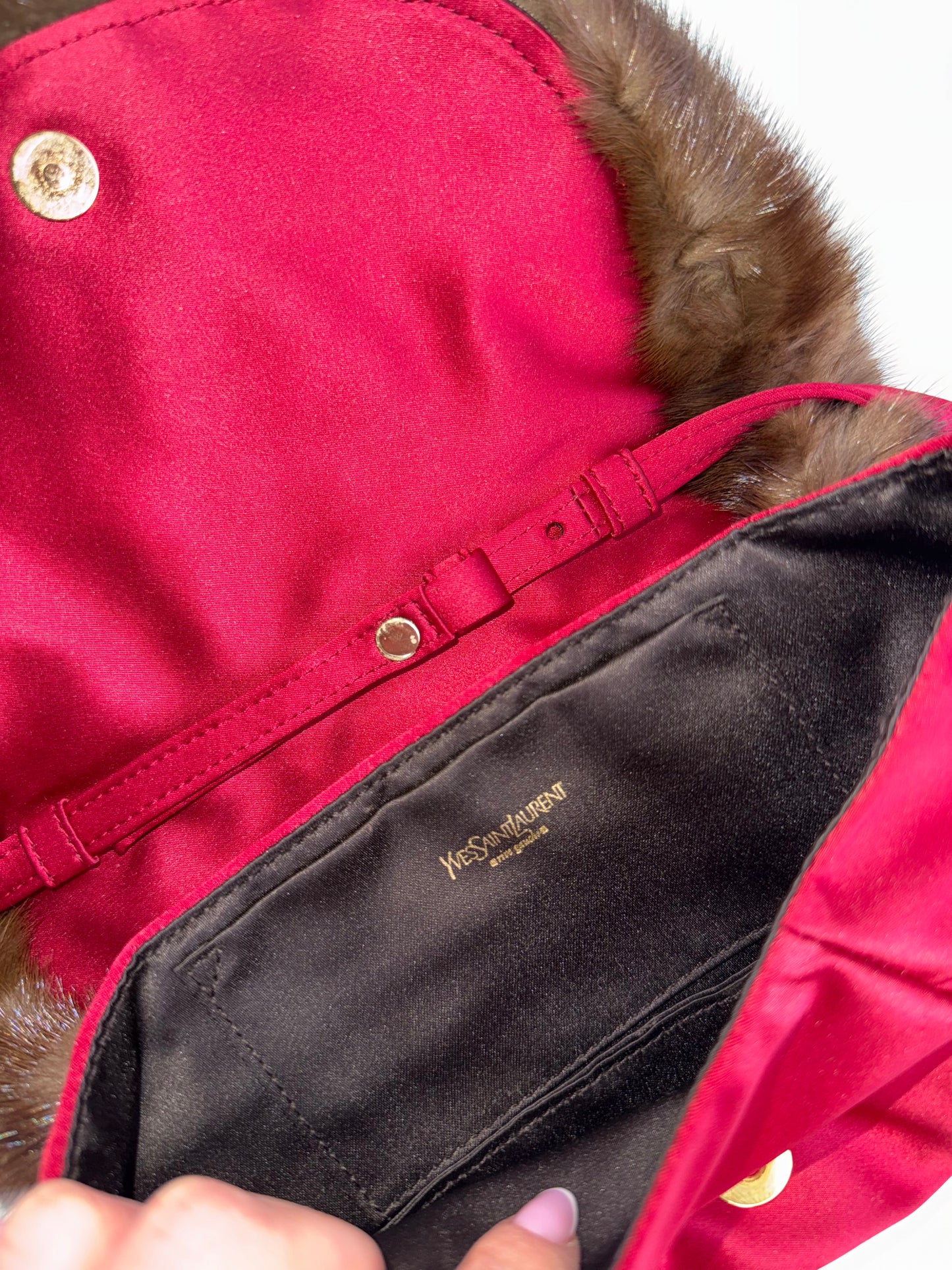 Rare Yves Saint Laurent by Tom Ford FW 2004 silk shoulder purse