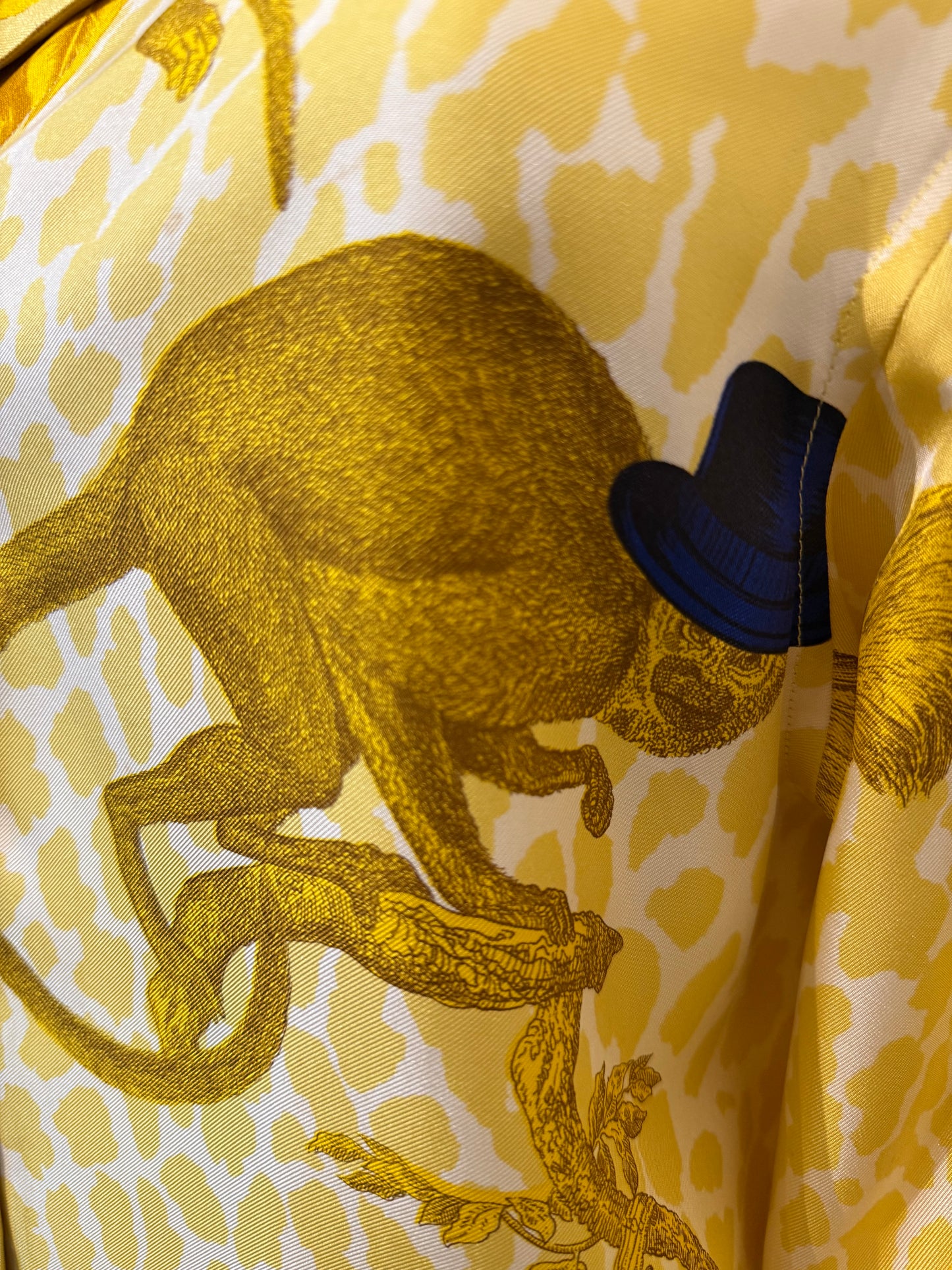 Gucci by Tom Ford 2000’s silk shirt with iconic monkey pattern