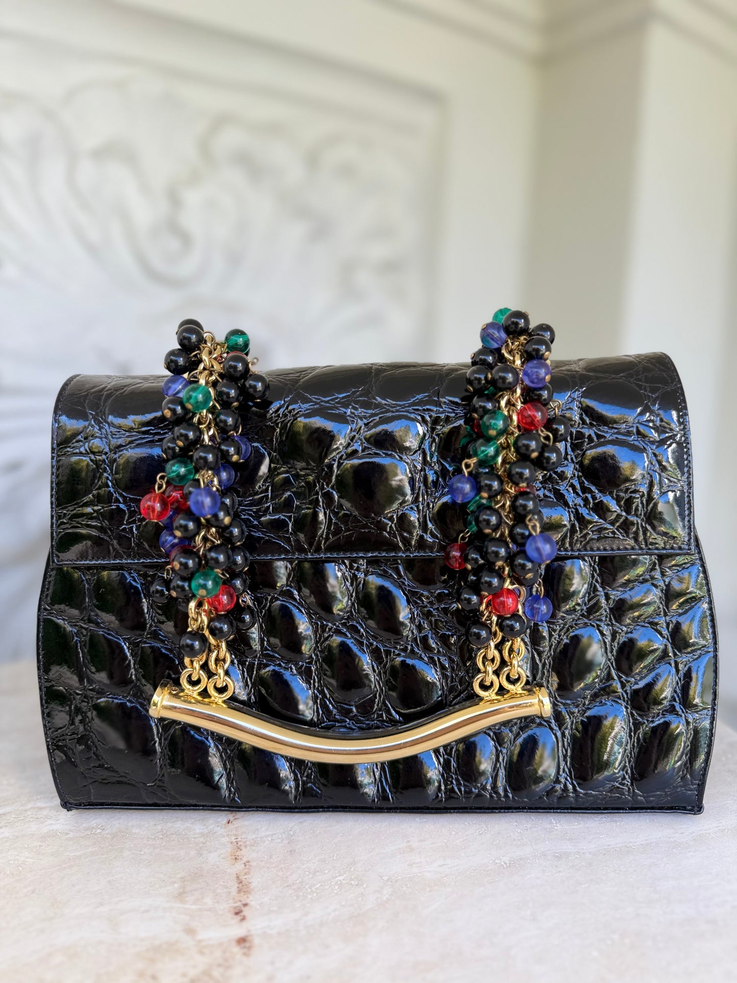 Extremely rare Gianni Versace Spring/Summer 1991 limited edition jeweled handbag