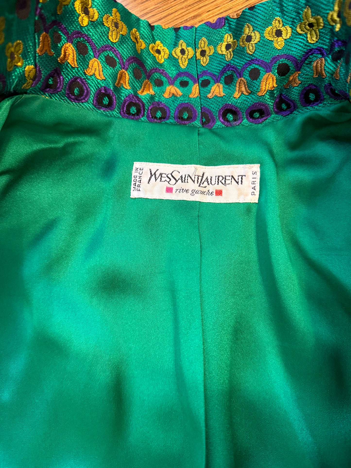 Documented Yves Saint Laurent Rive Gauche AW 1990/1991 runway brocade skirt suit