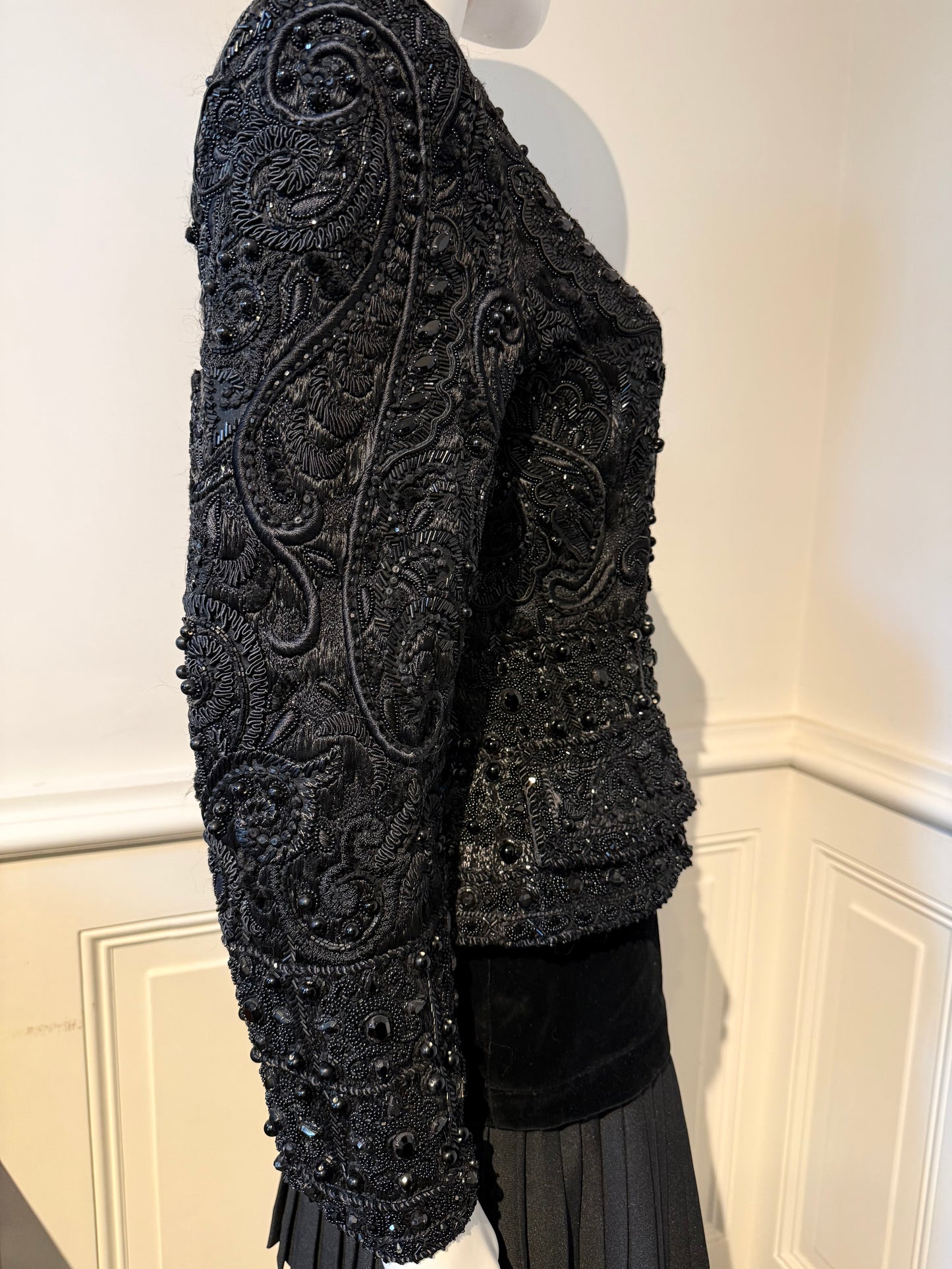 Oscar de la Renta Fall/Winter 1991 runway evening jacket fully hand-embroidered