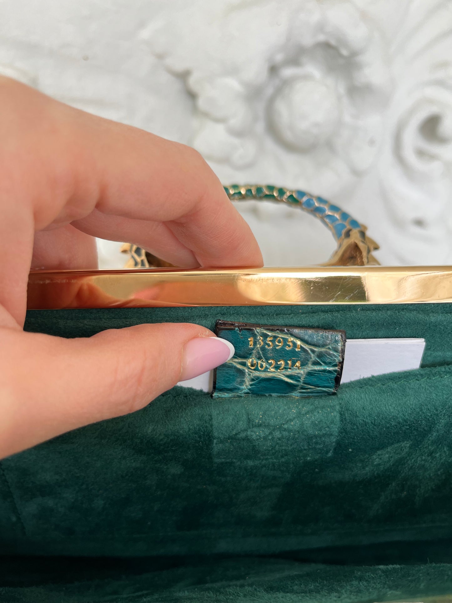 Iconic extremely rare Tom Ford for Gucci Damask « Dragon » purse clutch FW 2004