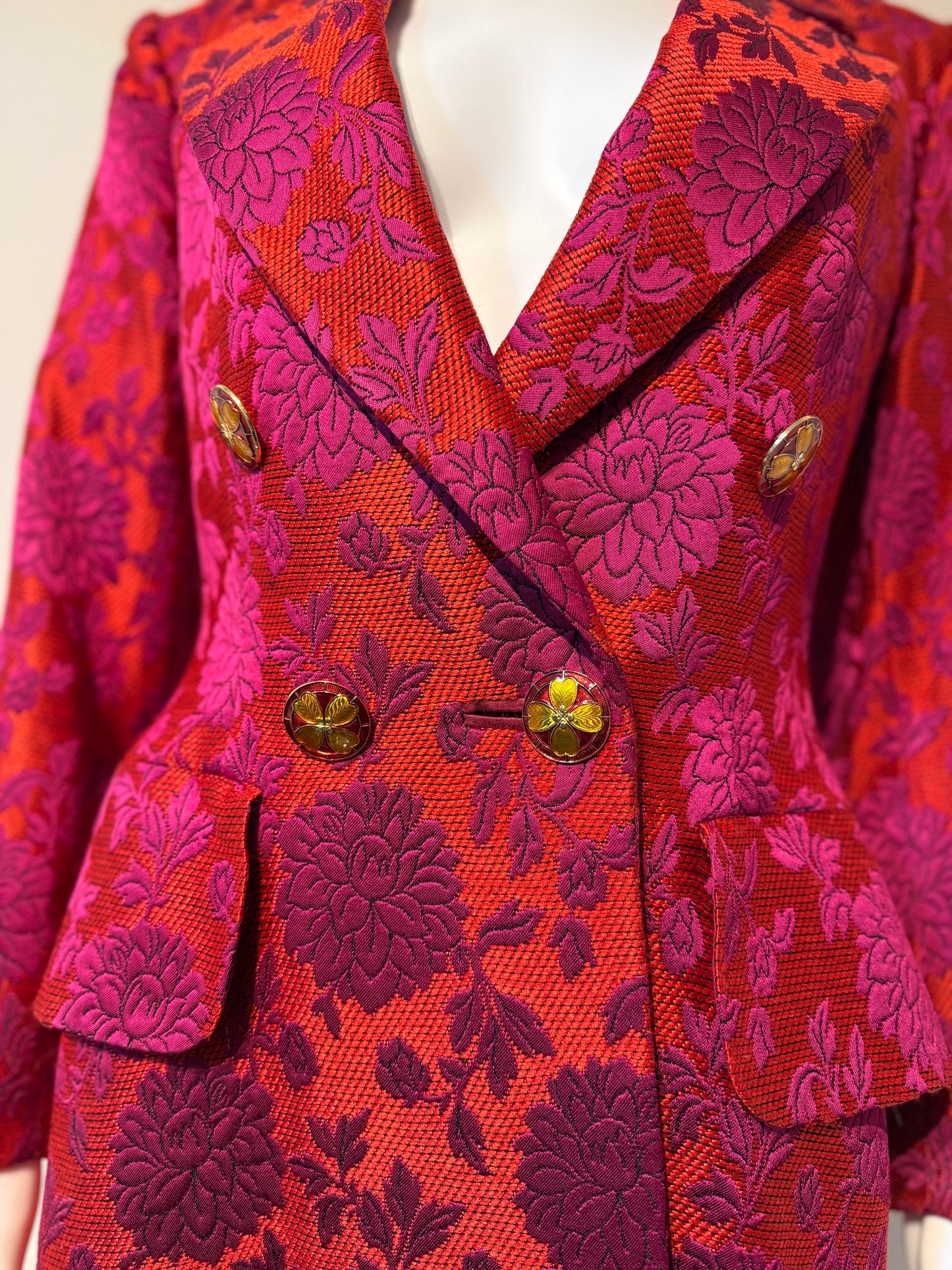 Documented Yves Saint Laurent Rive Gauche Runway brocade jacket blazer AW 1992/1993