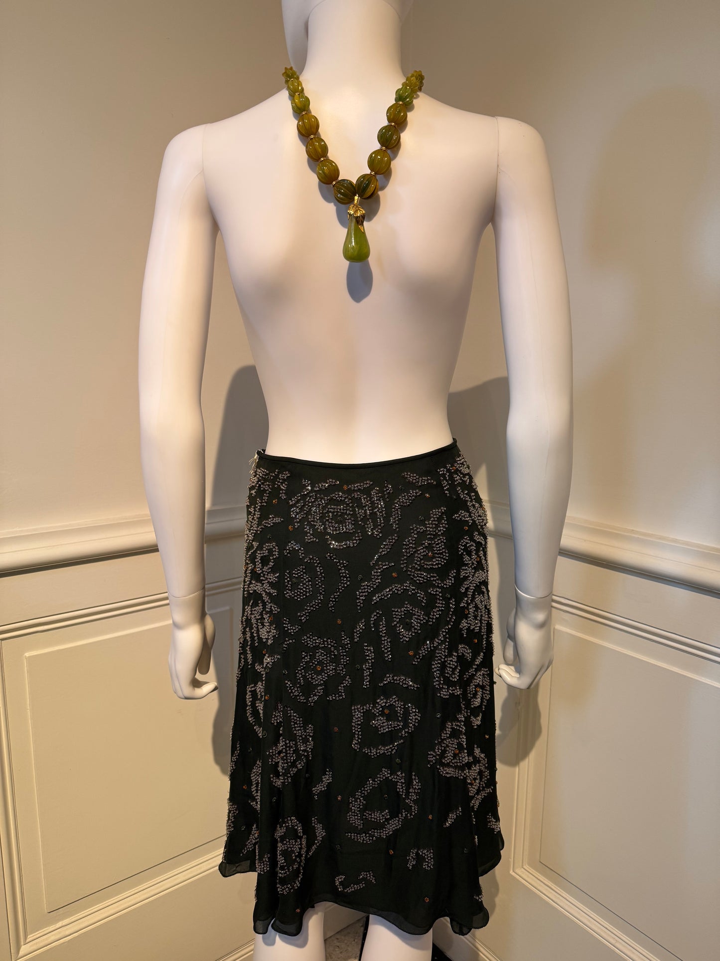 Vintage Valentino beaded embellished skirt new/with tags