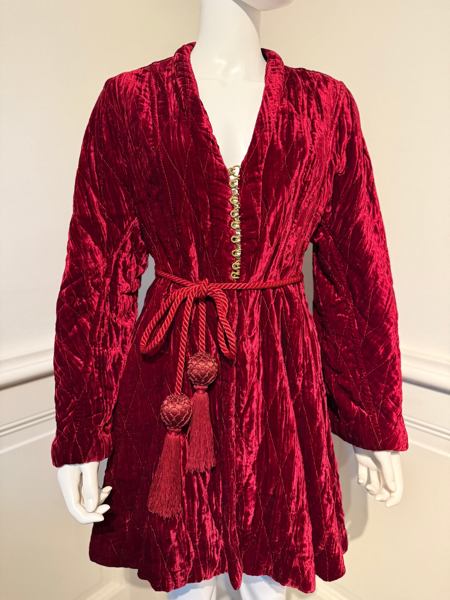 Rare Christian Dior by Gianfranco Ferre Runway Fall/Winter 1994/1995 Velvet Coat