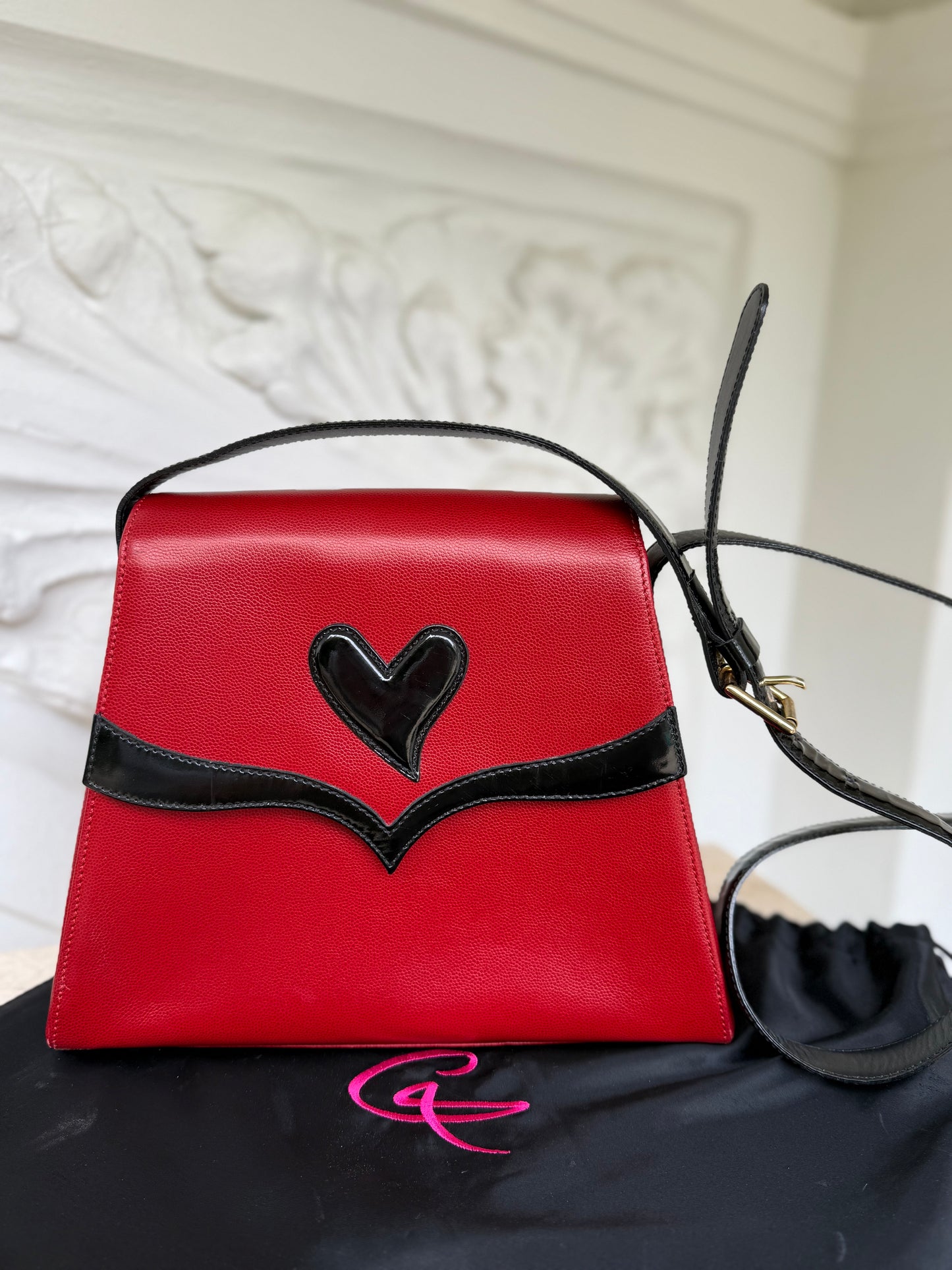 Christian Lacroix Signature Heart thème shoulder bag