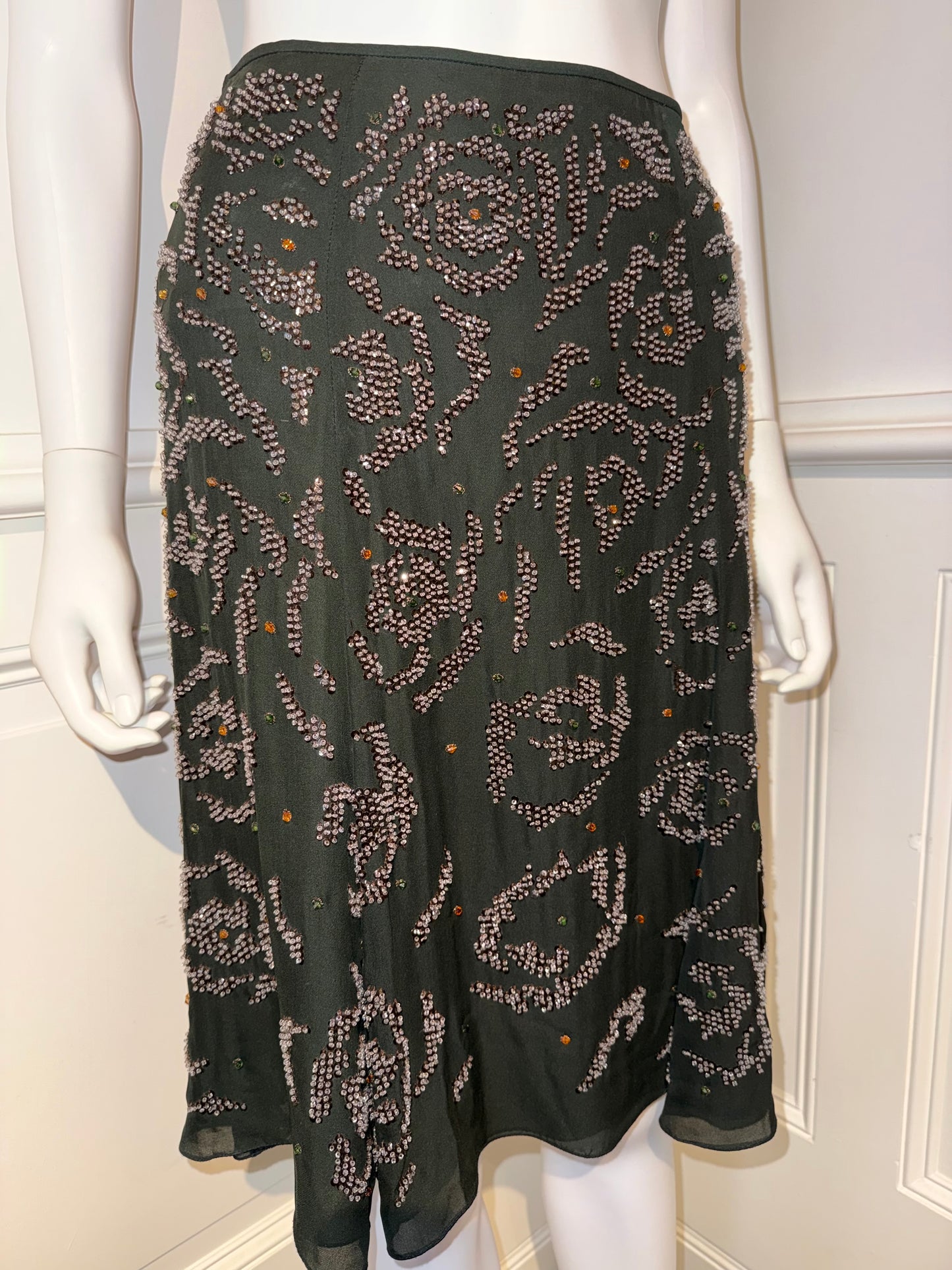 Vintage Valentino beaded embellished skirt new/with tags