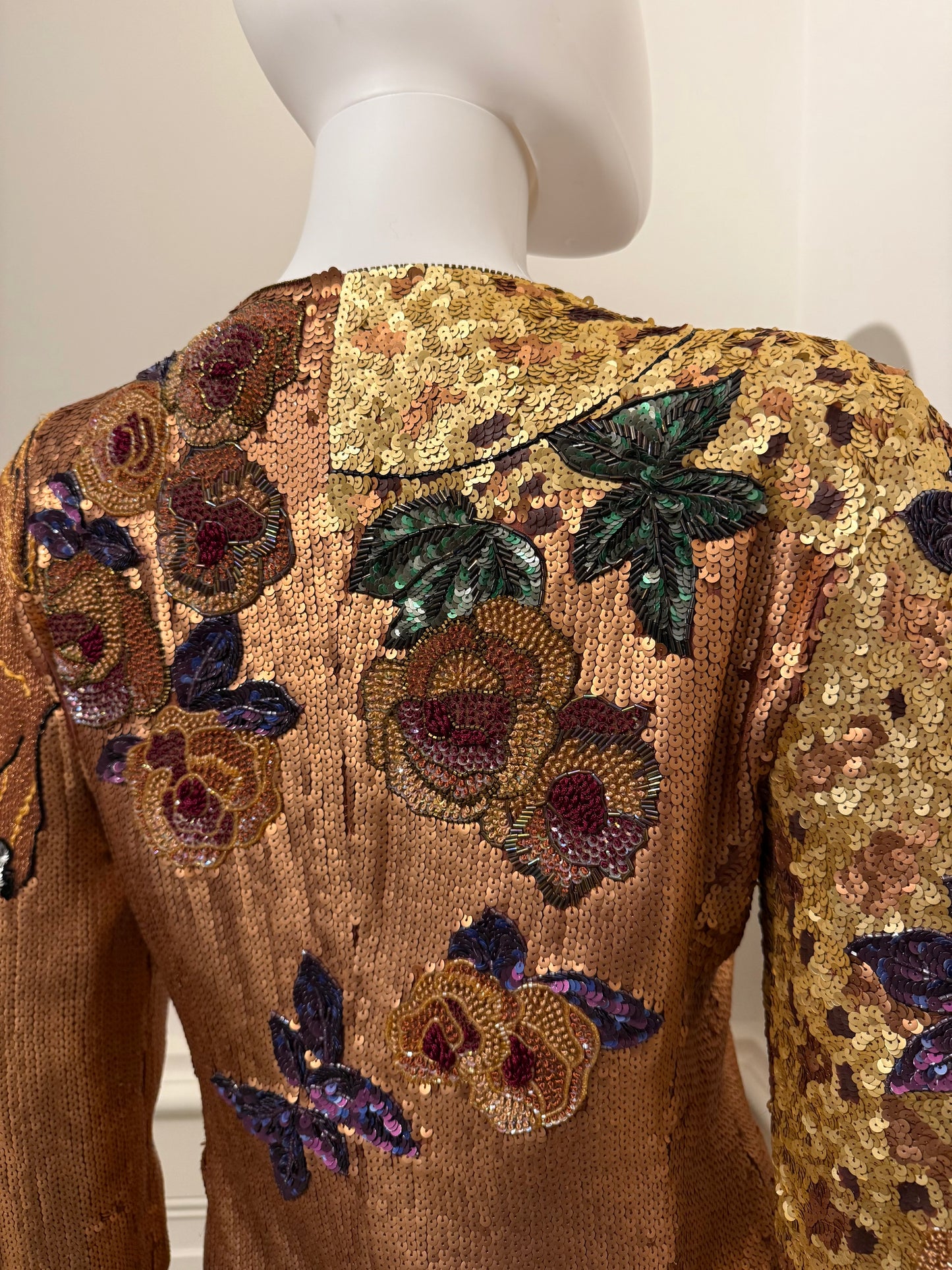 Krizia Amazing Vintage Runway Fall/Winter 1992 beaded embroidered skirt suit