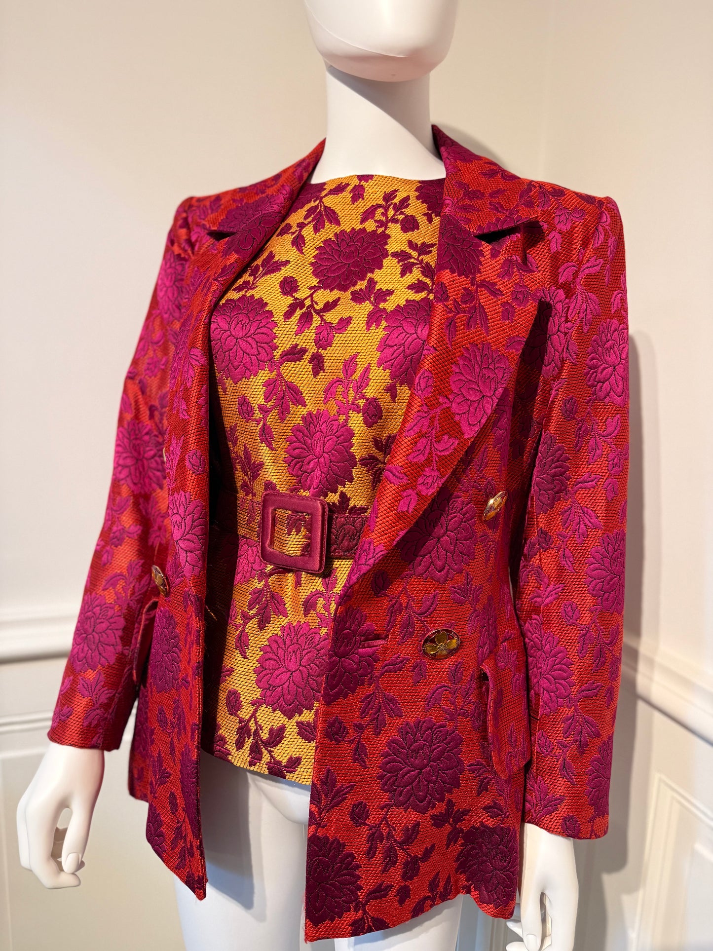 Documented Yves Saint Laurent Rive Gauche Runway brocade jacket blazer AW 1992/1993