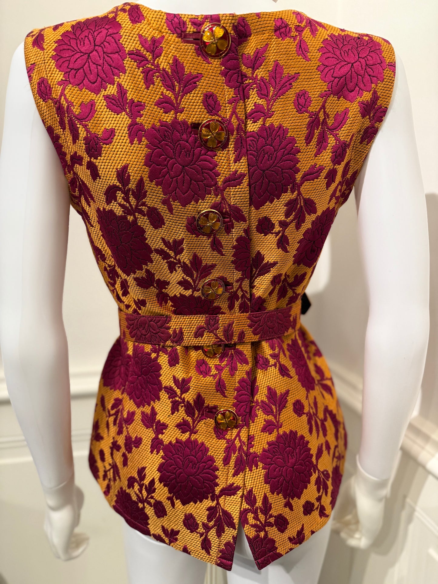 Rare Yves Saint Laurent Rive Gauche F/W 1992/1993 Runway Documented brocade top/vest