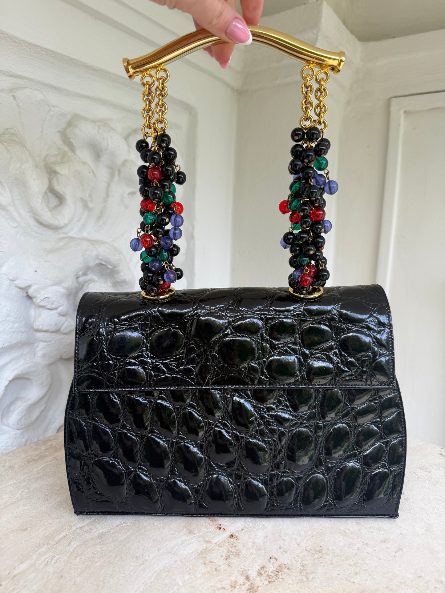 Extremely rare Gianni Versace Spring/Summer 1991 limited edition jeweled handbag