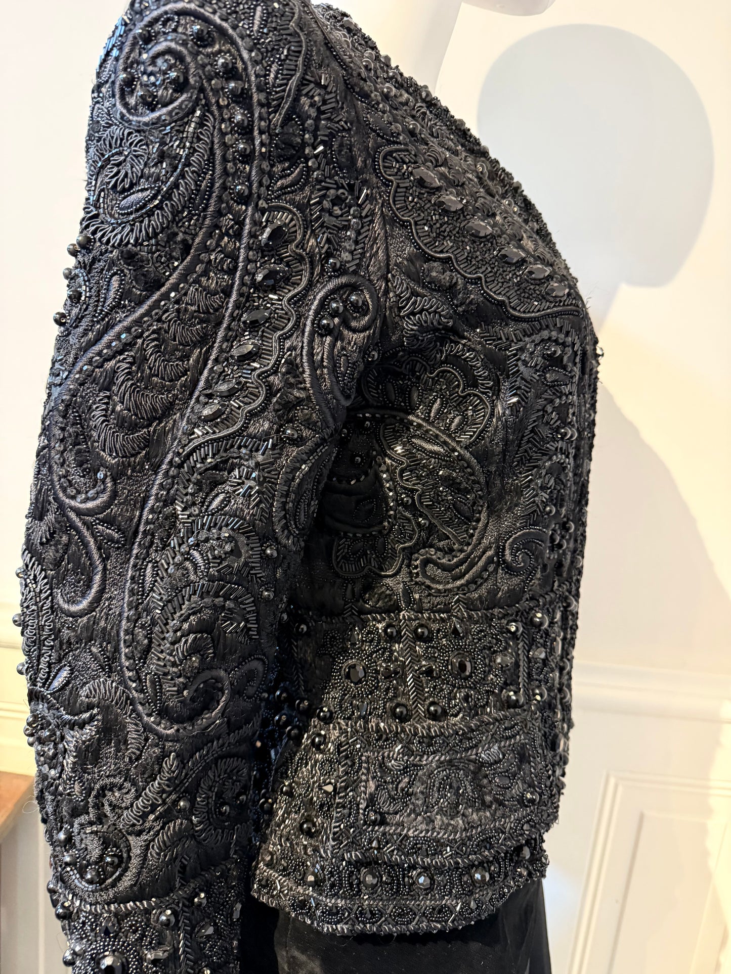 Oscar de la Renta Fall/Winter 1991 runway evening jacket fully hand-embroidered