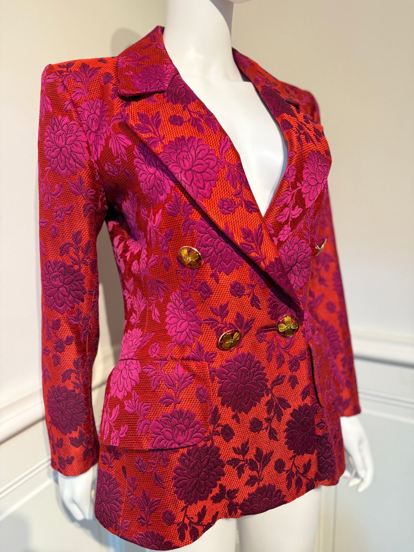 Documented Yves Saint Laurent Rive Gauche Runway brocade jacket blazer AW 1992/1993