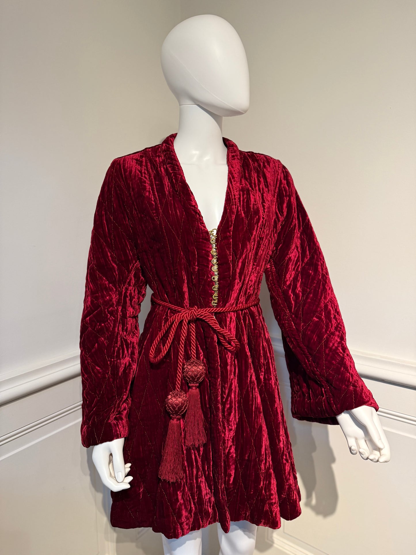 Rare Christian Dior by Gianfranco Ferre Runway Fall/Winter 1994/1995 Velvet Coat