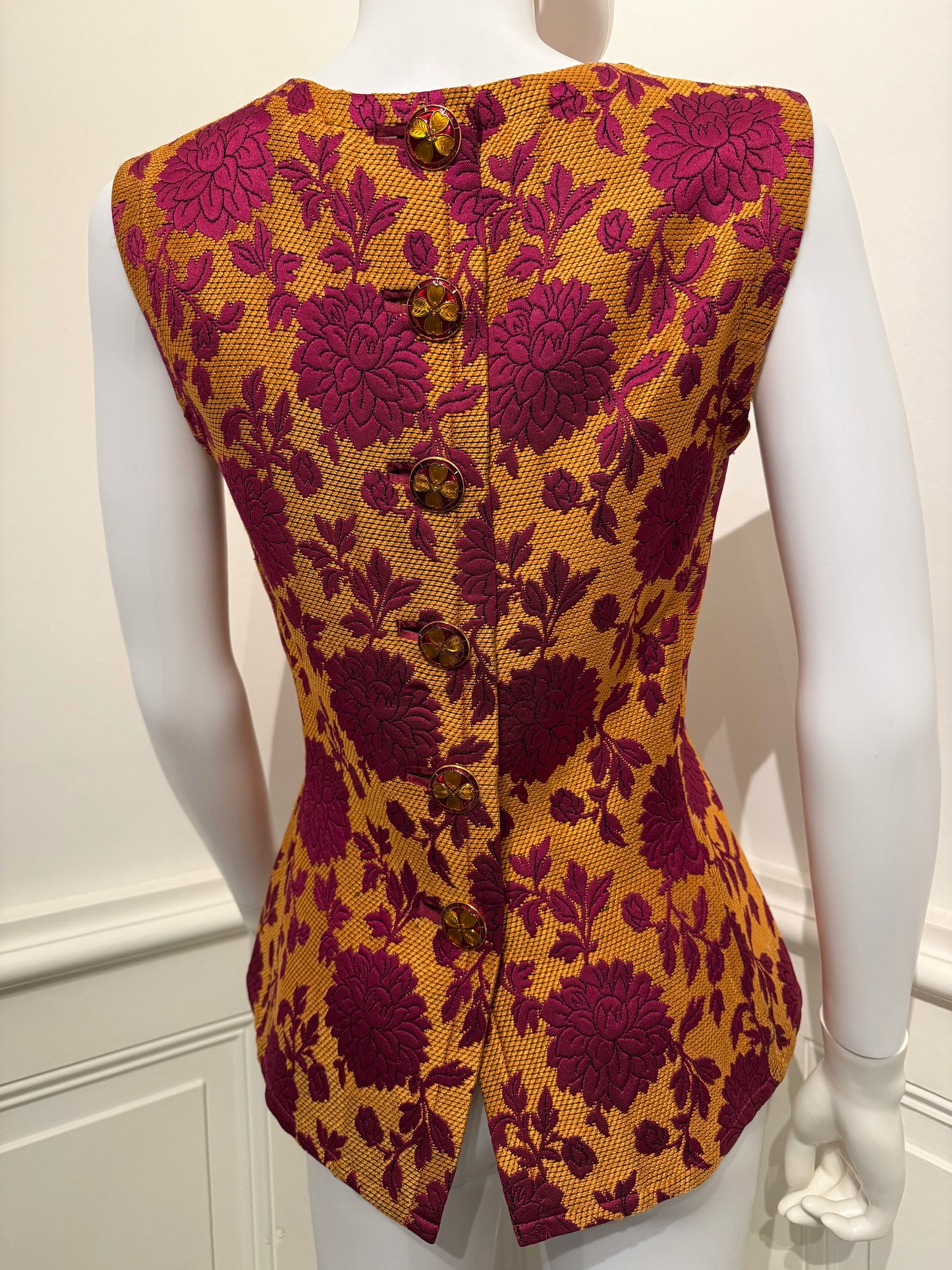 Rare Yves Saint Laurent Rive Gauche F/W 1992/1993 Runway Documented brocade top/vest