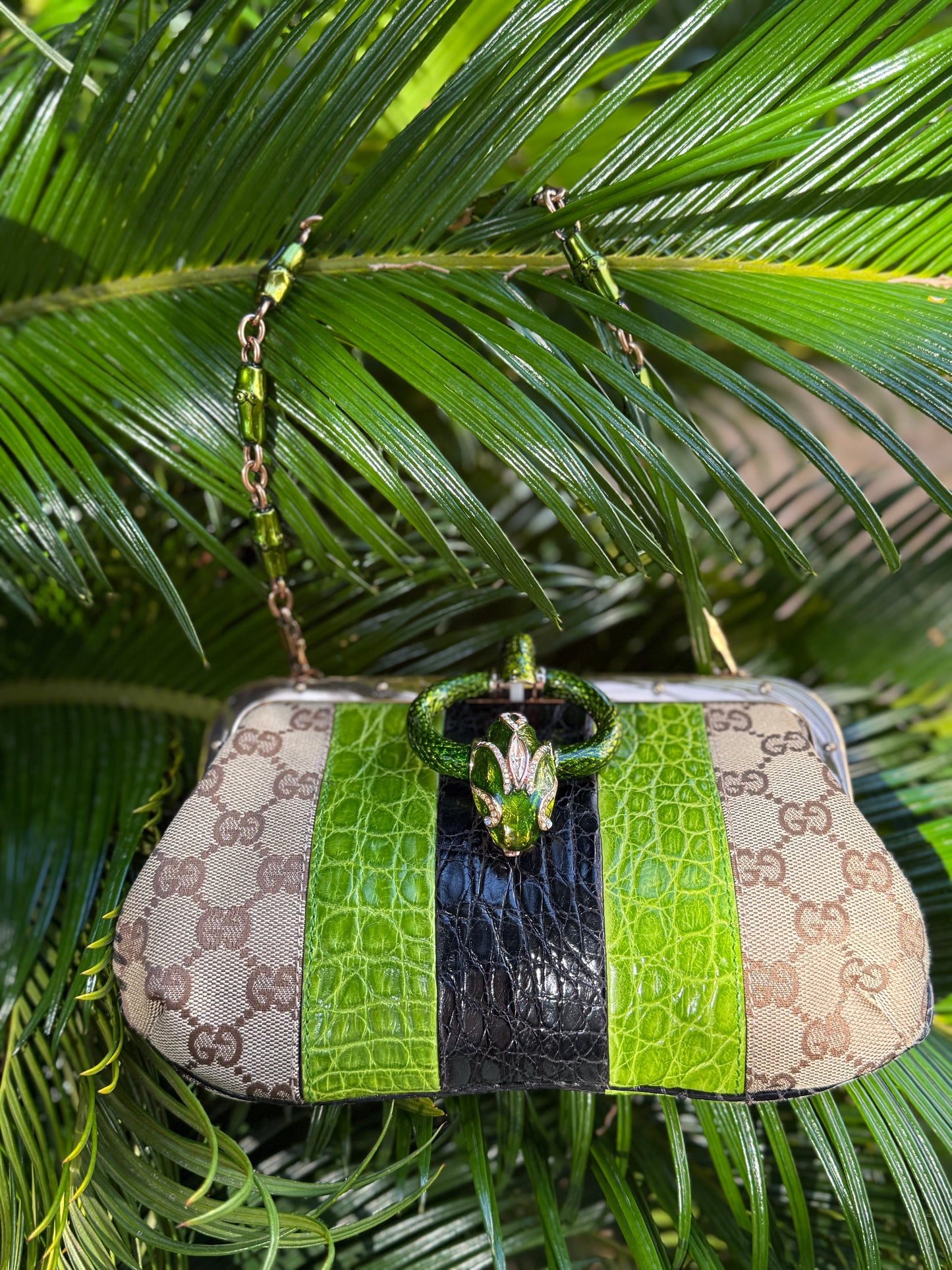 Rare Gucci Dragon clutch purse bag Runway SS 2004 by Tom Ford