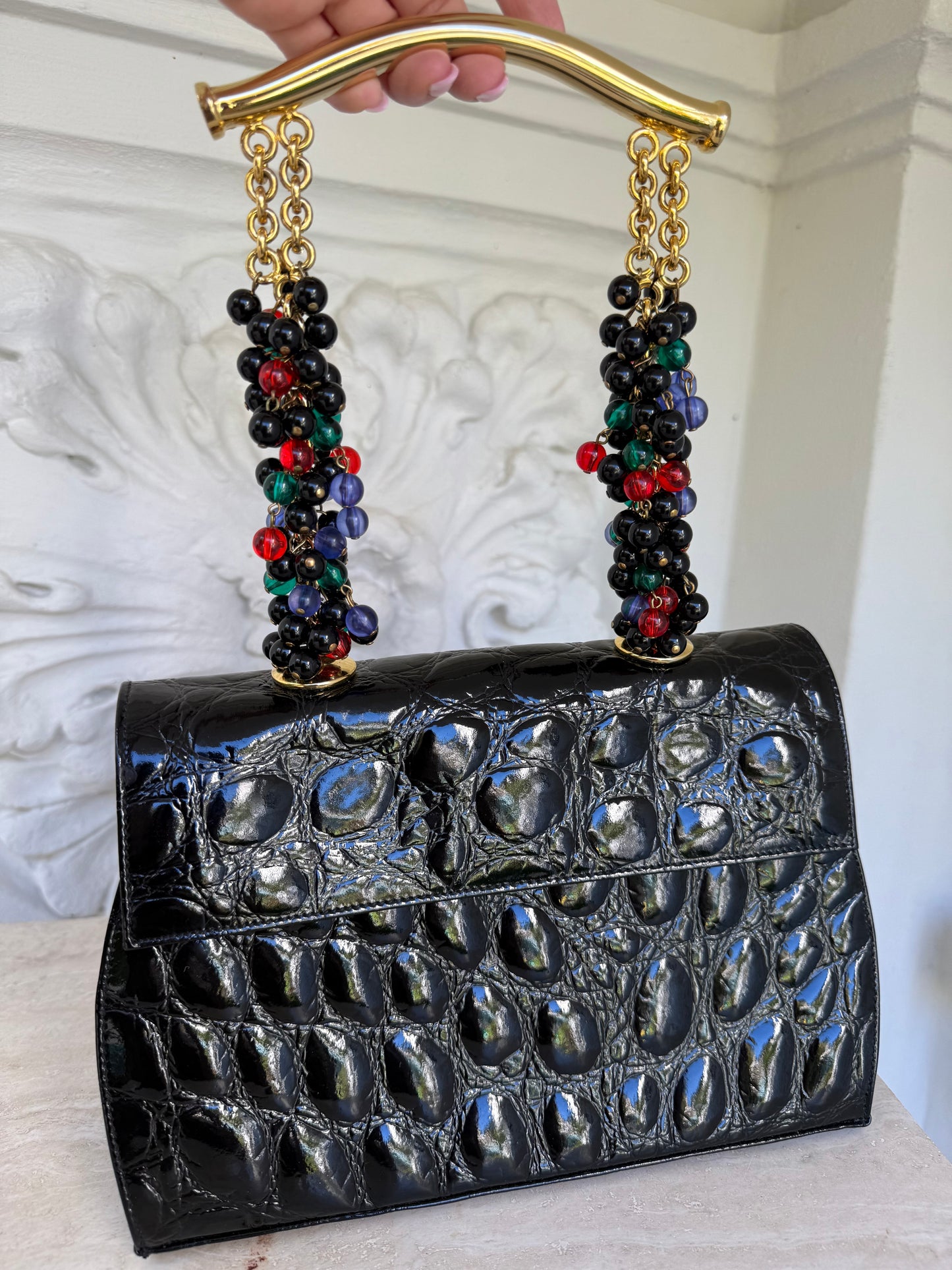 Extremely rare Gianni Versace Spring/Summer 1991 limited edition jeweled handbag