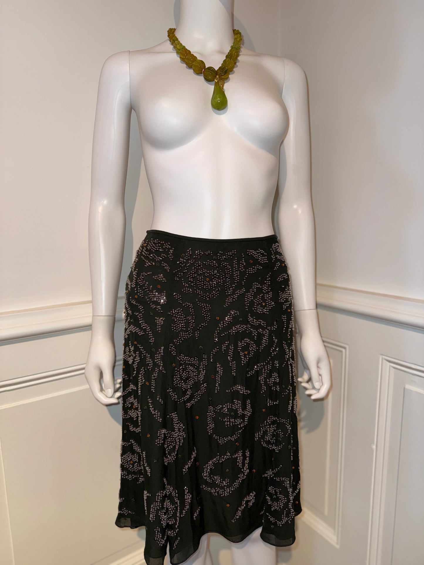 Vintage Valentino beaded embellished skirt new/with tags