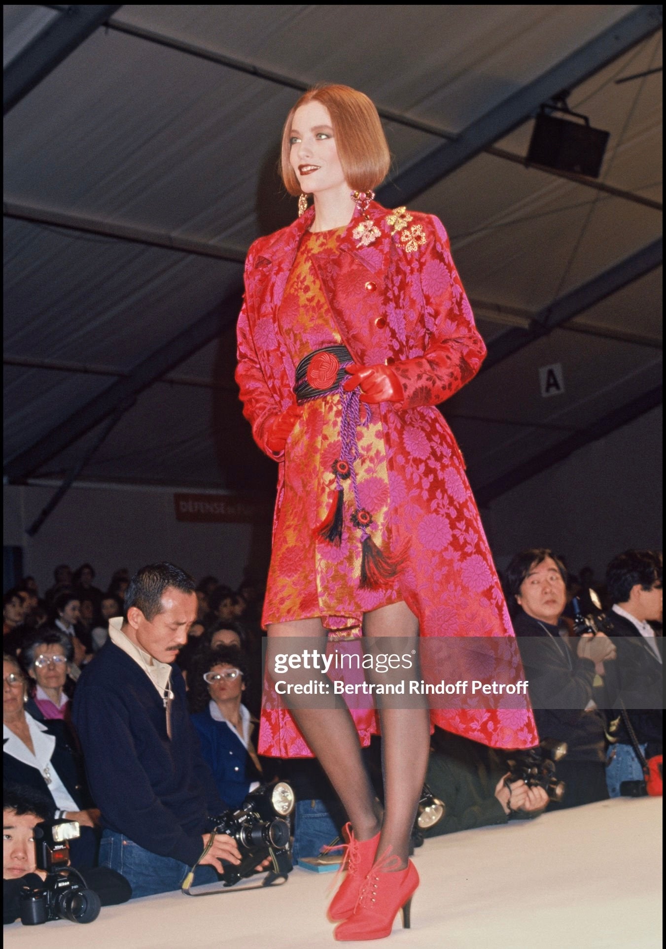 Documented Yves Saint Laurent Rive Gauche Runway brocade jacket blazer AW 1992/1993