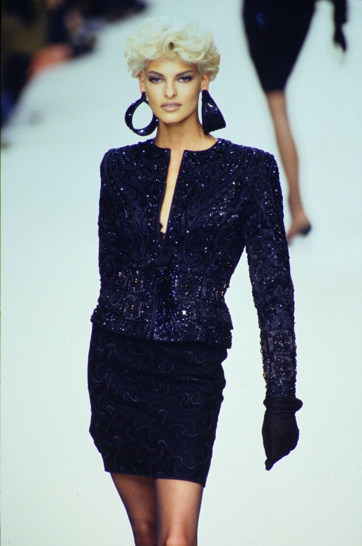 Oscar de la Renta Fall/Winter 1991 runway evening jacket fully hand-embroidered