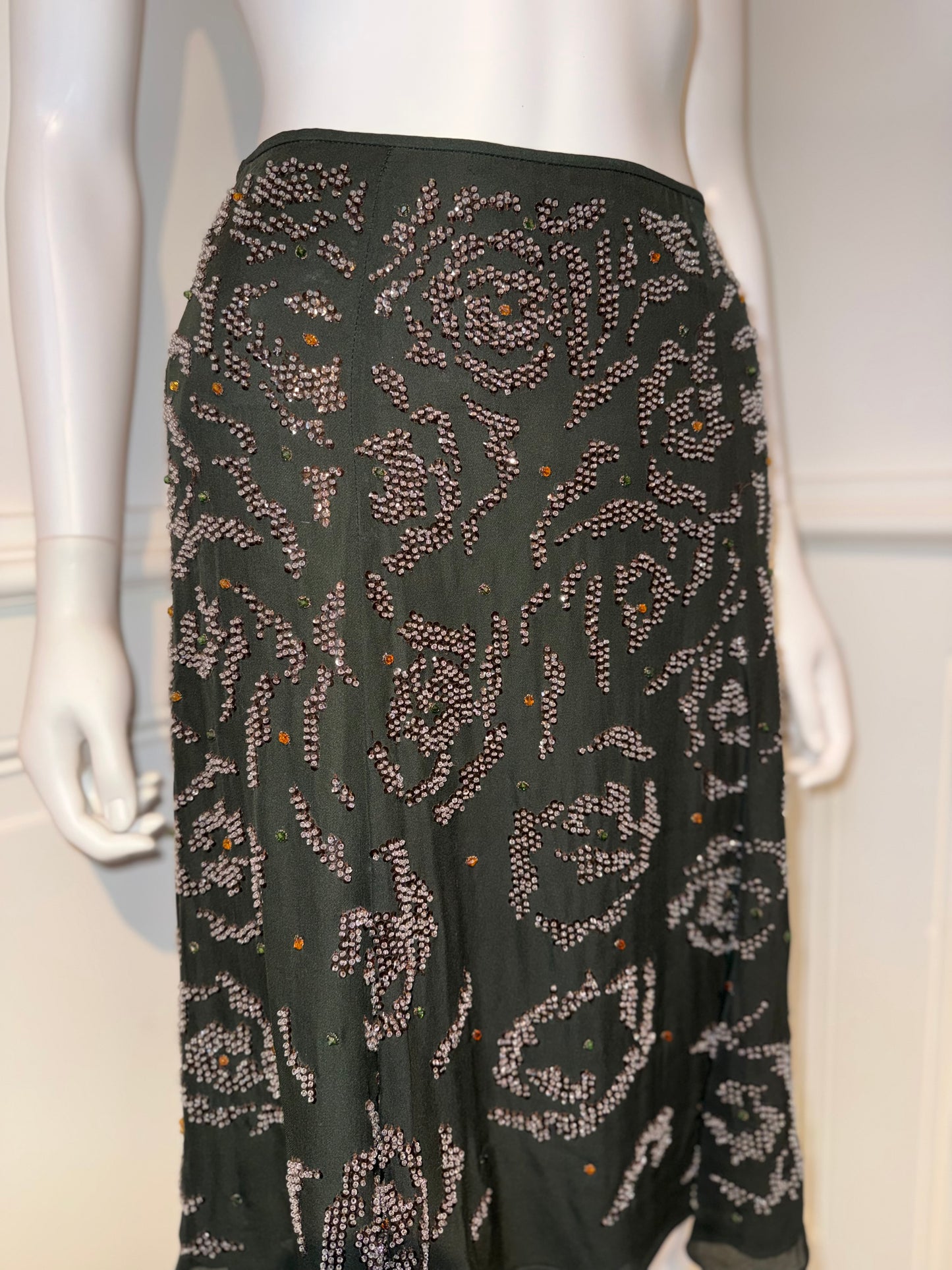 Vintage Valentino beaded embellished skirt new/with tags