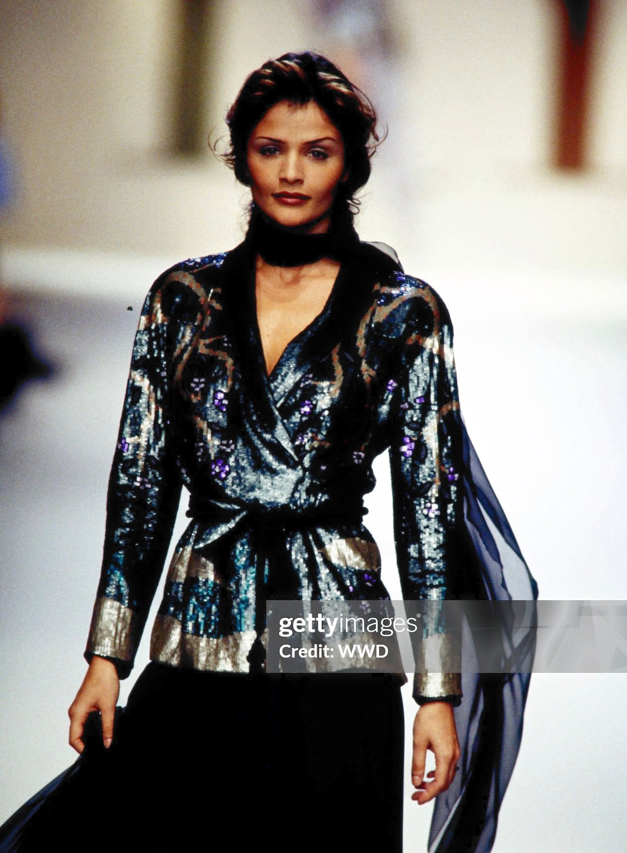 Rare Vintage Valentino Garavani AW 1993 Runway evening embroidered beaded jacket