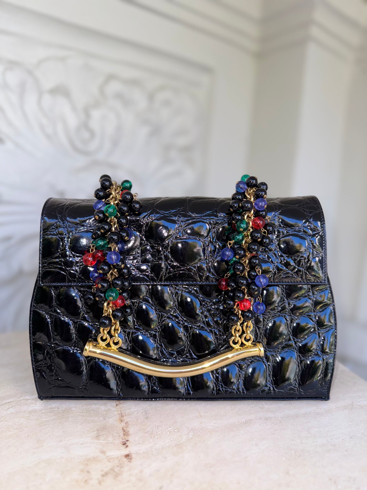 Extremely rare Gianni Versace Spring/Summer 1991 limited edition jeweled handbag