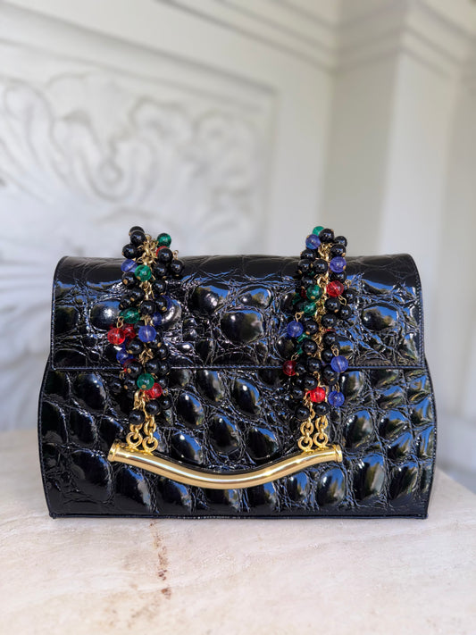 Extremely rare Gianni Versace Spring/Summer 1991 limited edition jeweled handbag