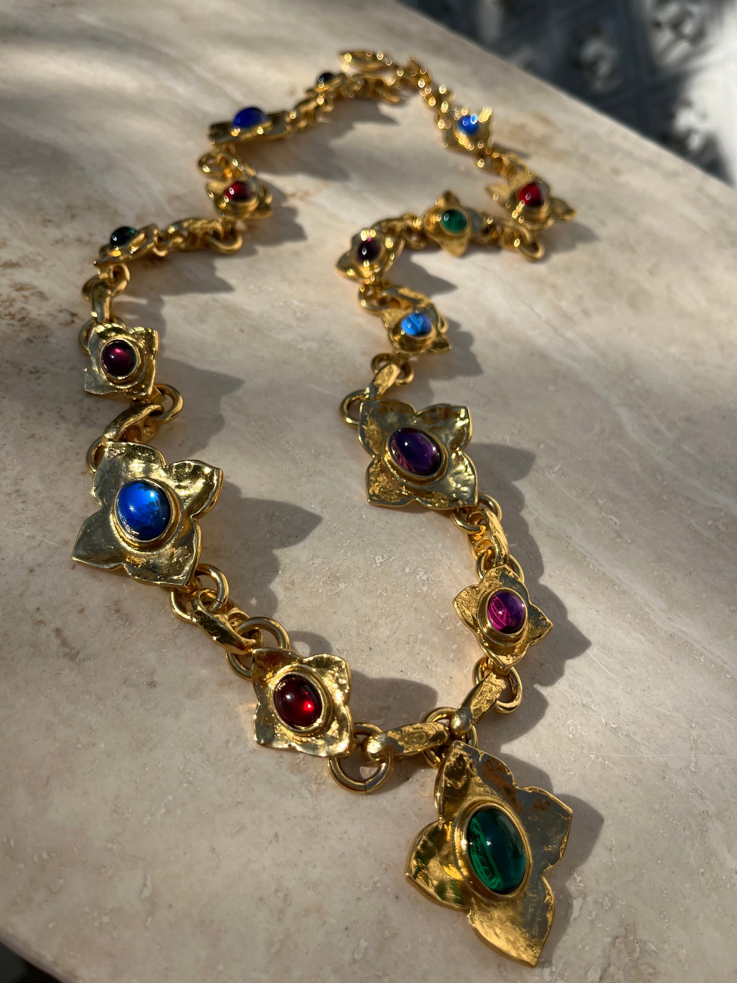 Vintage Yves Saint Laurent Sautoir necklace belt by Robert Goossens